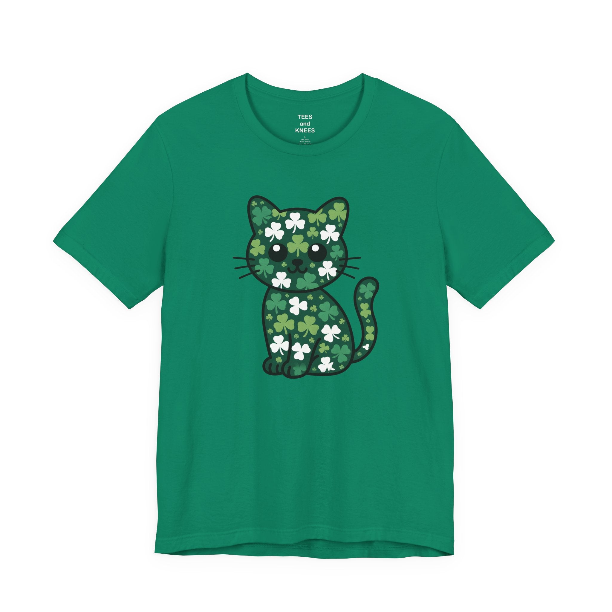 Lucky Cat St Patricks Day Shirt - Shamrock Kitty Tee