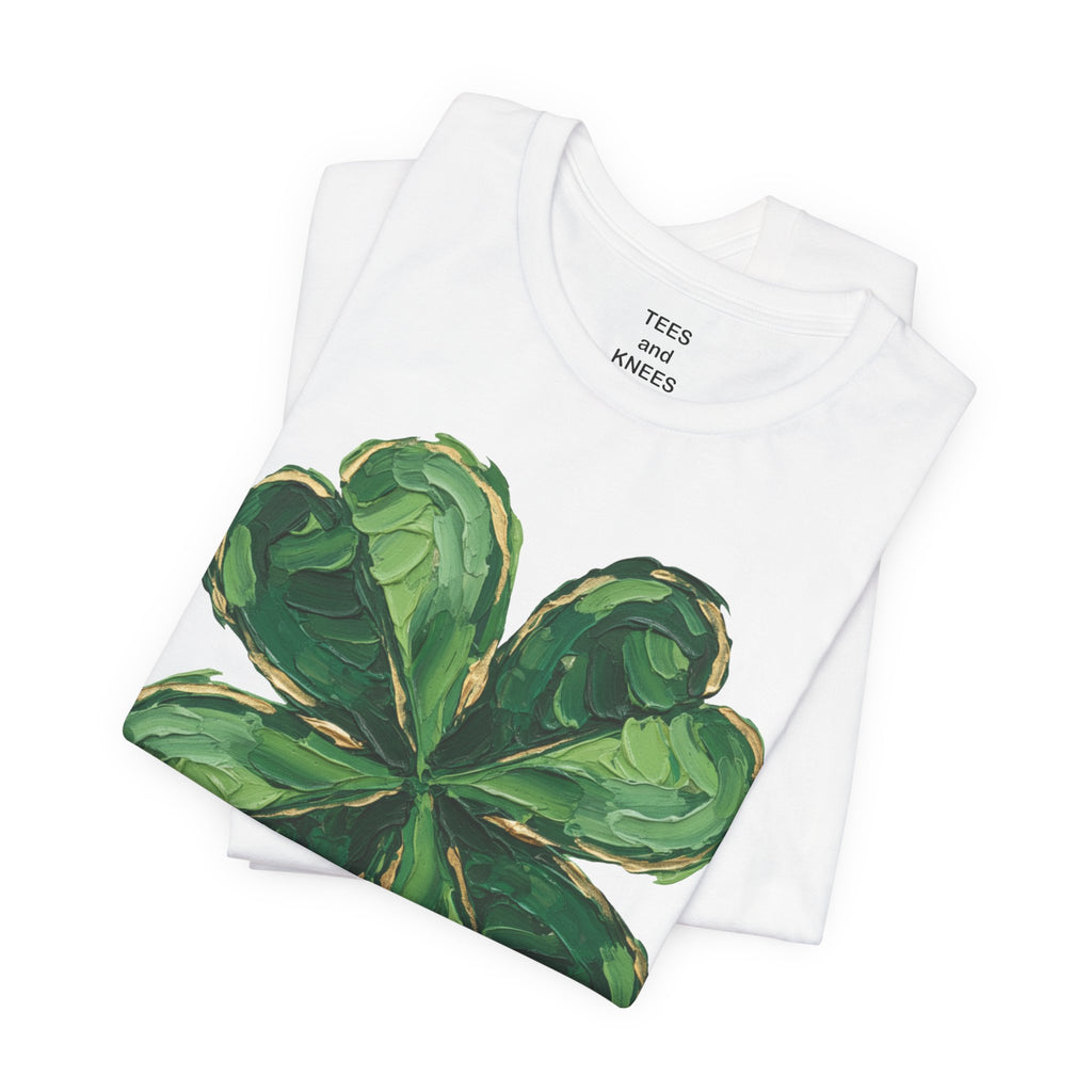 Green Four-Leaf Clover T-Shirt | Shamrock St. Patrick's Day Tee