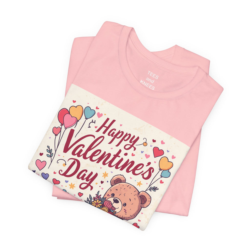 Valentine's Day Teddy Bear Tee - Happy Valentine's Day Graphic Shirt