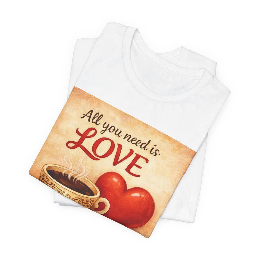Coffee & Love Tee — "All You Need Is Love (Well... Coffee, too.)"