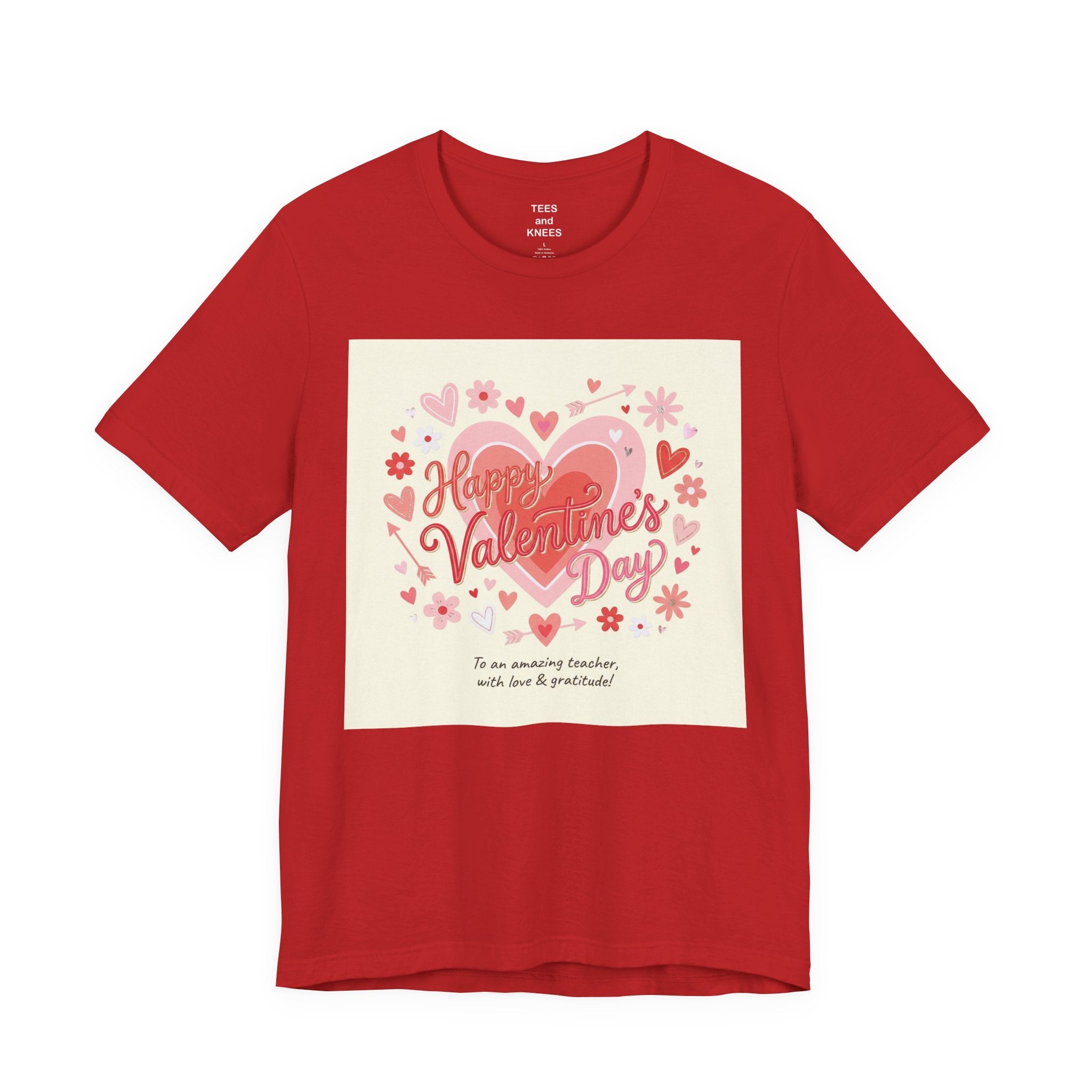 Valentine's Day Heart Card Tee - "Happy Valentine's Day" Graphic T-Shirt