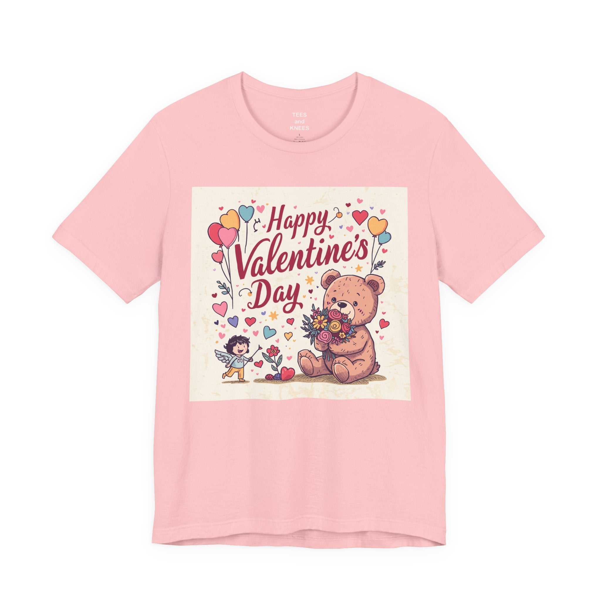 Valentine's Day Teddy Bear Tee - Happy Valentine's Day Graphic Shirt
