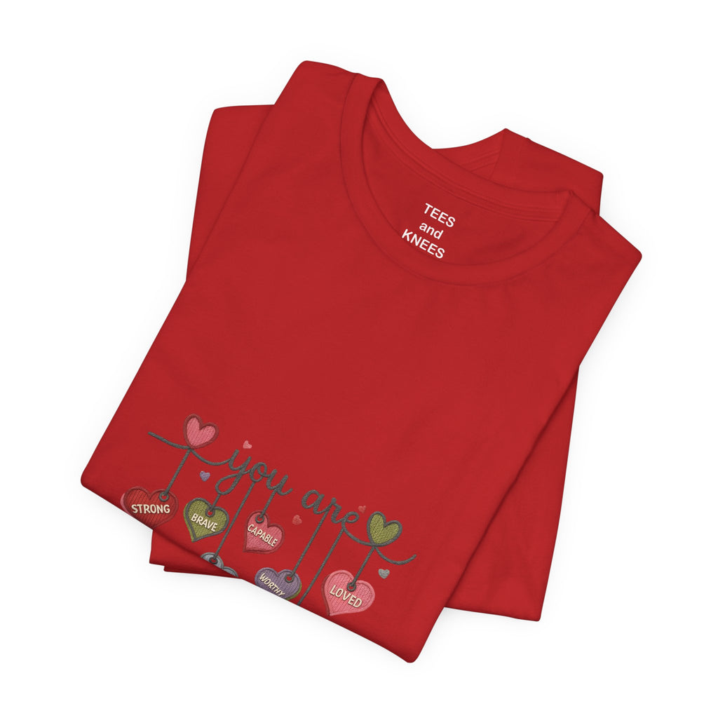 Watercolor Heart Doodle Tee | Heart Pattern T-Shirt, Valentine Shirt
