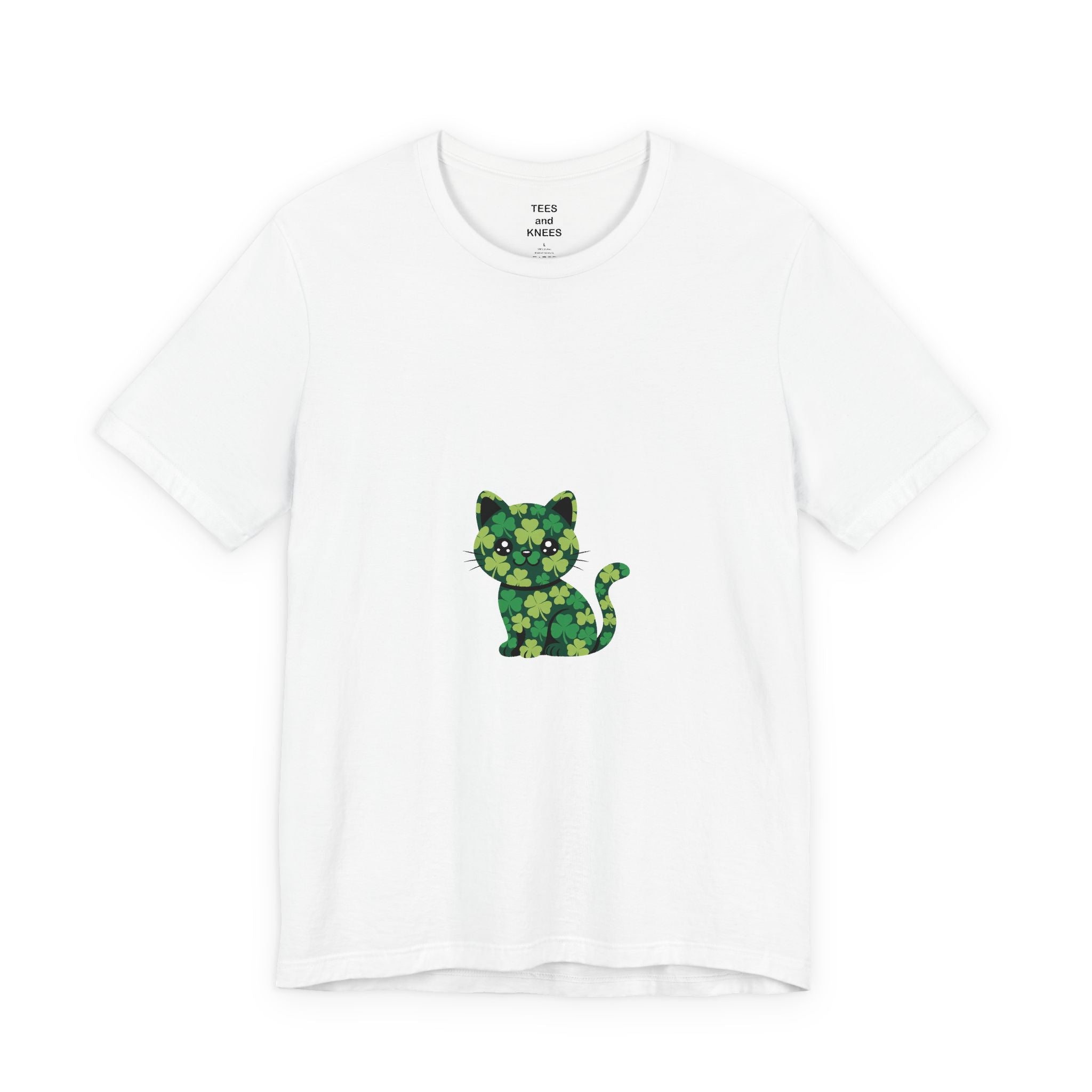 Lucky Cat St Patricks Day Shirt Irish Shamrock Cat Mom Cat Dad Tee