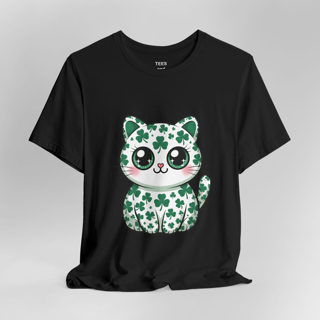 Lucky Cat St Patrick's Day Shirt | Shamrock Kitty Tee