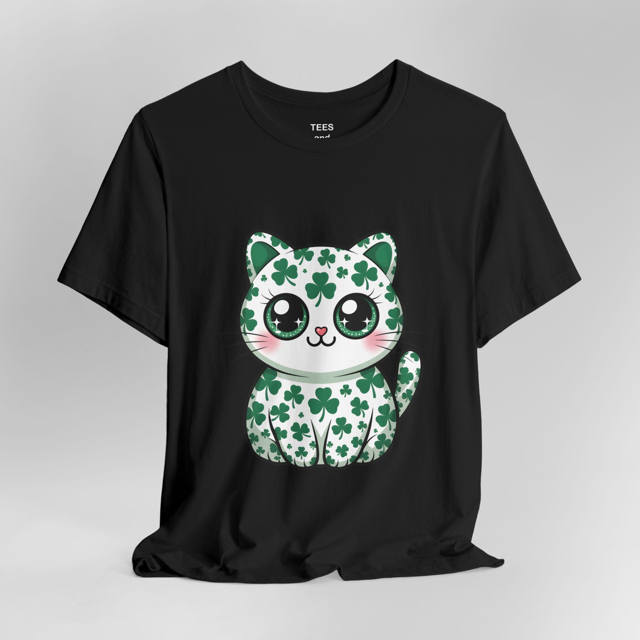 Lucky Cat St Patrick's Day Shirt | Shamrock Kitty Tee