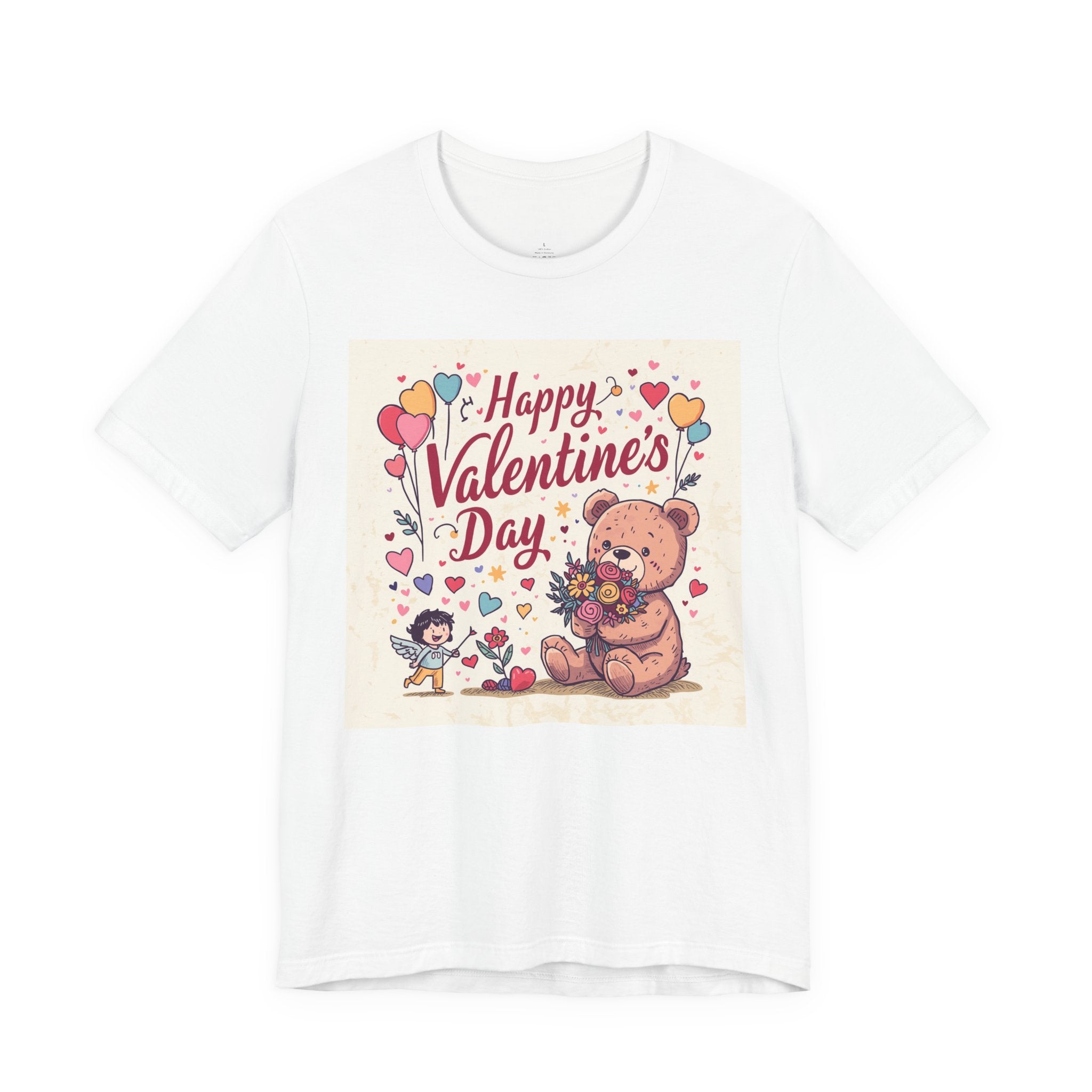 Valentine's Day Teddy Bear Tee - Happy Valentine's Day Graphic Shirt