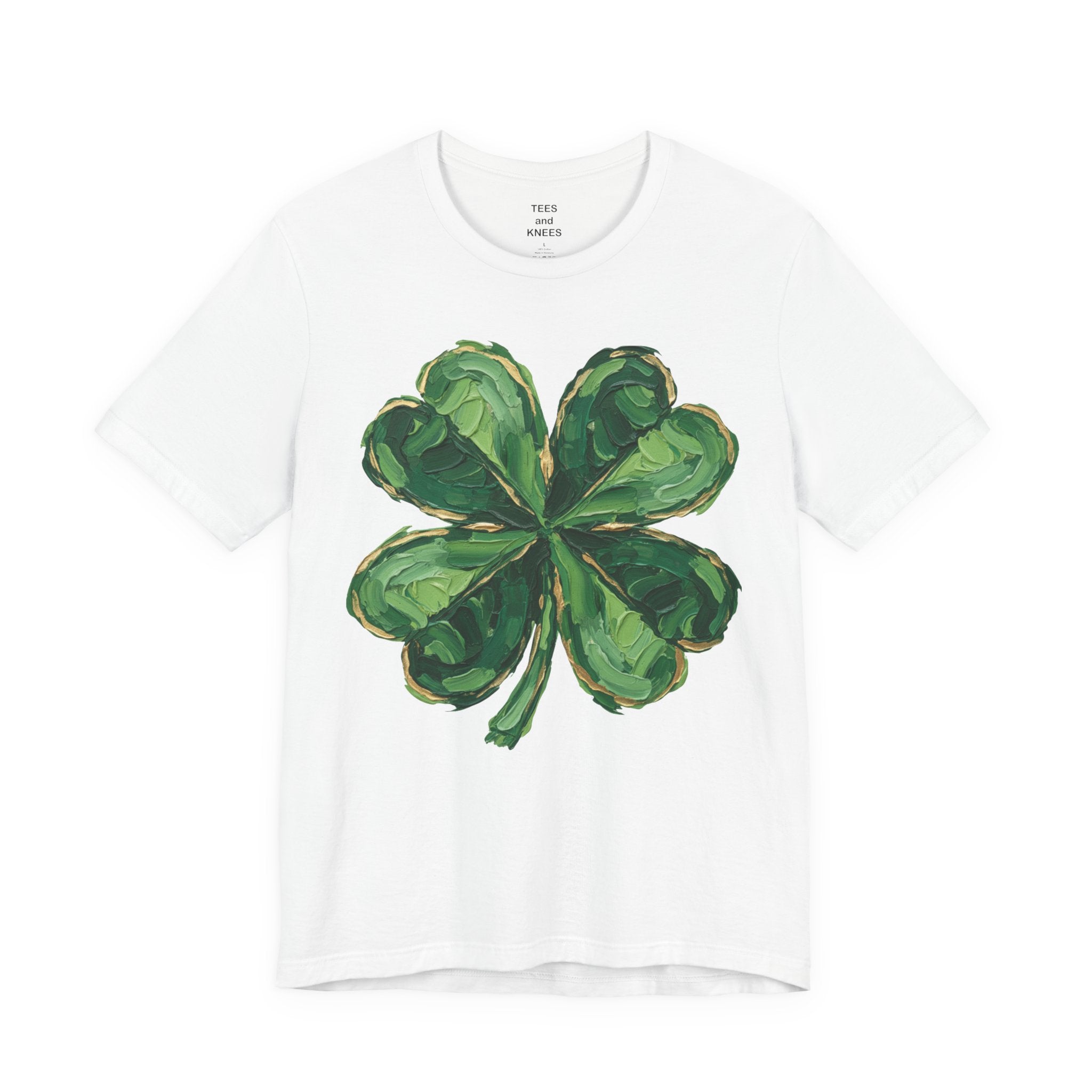 Green Four-Leaf Clover T-Shirt | Shamrock St. Patrick's Day Tee