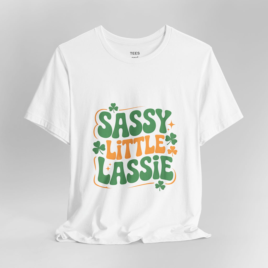Sassy Little Lassie T-Shirt | St. Patrick's Day Shamrock Typography