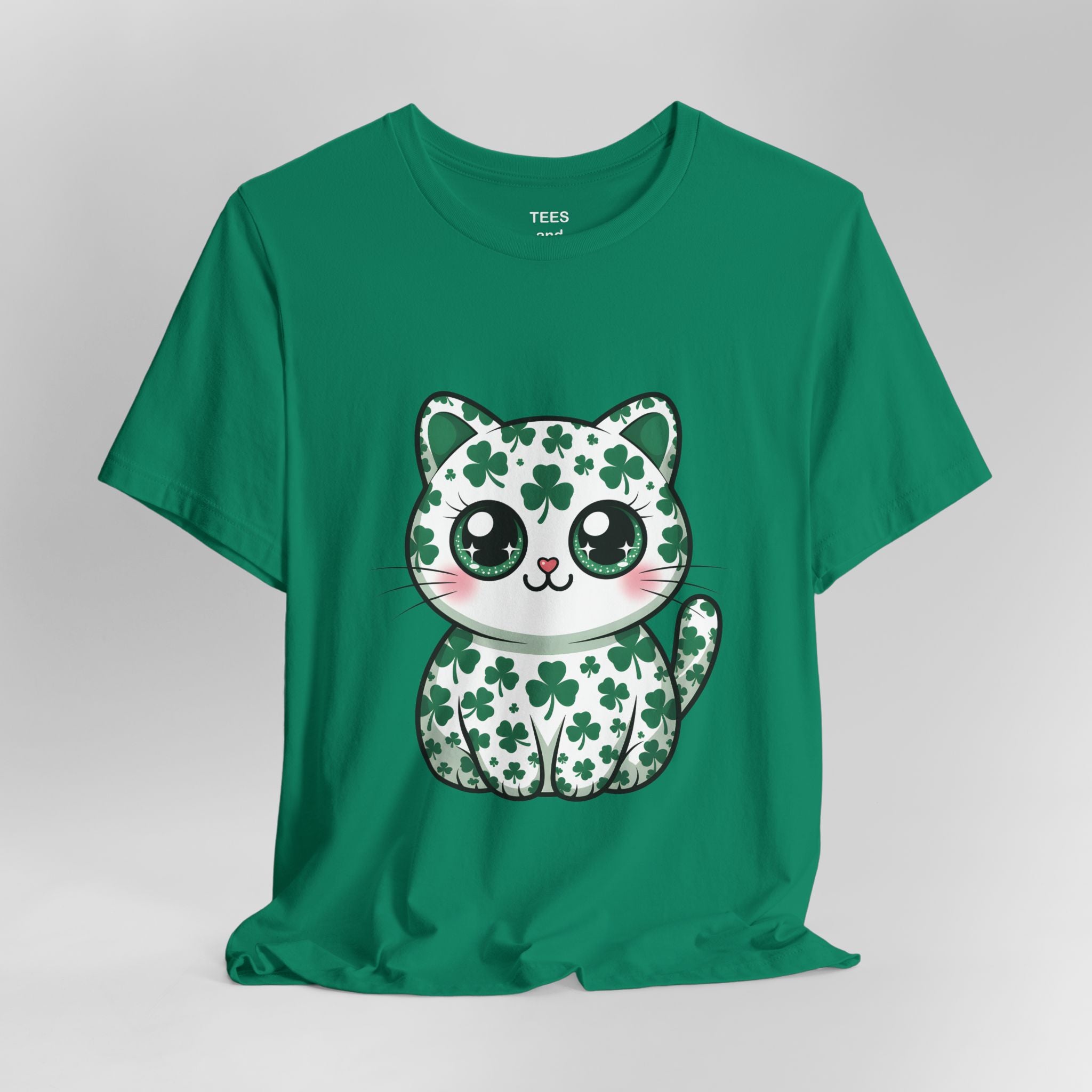 Lucky Cat St Patrick's Day Shirt | Shamrock Kitty Tee