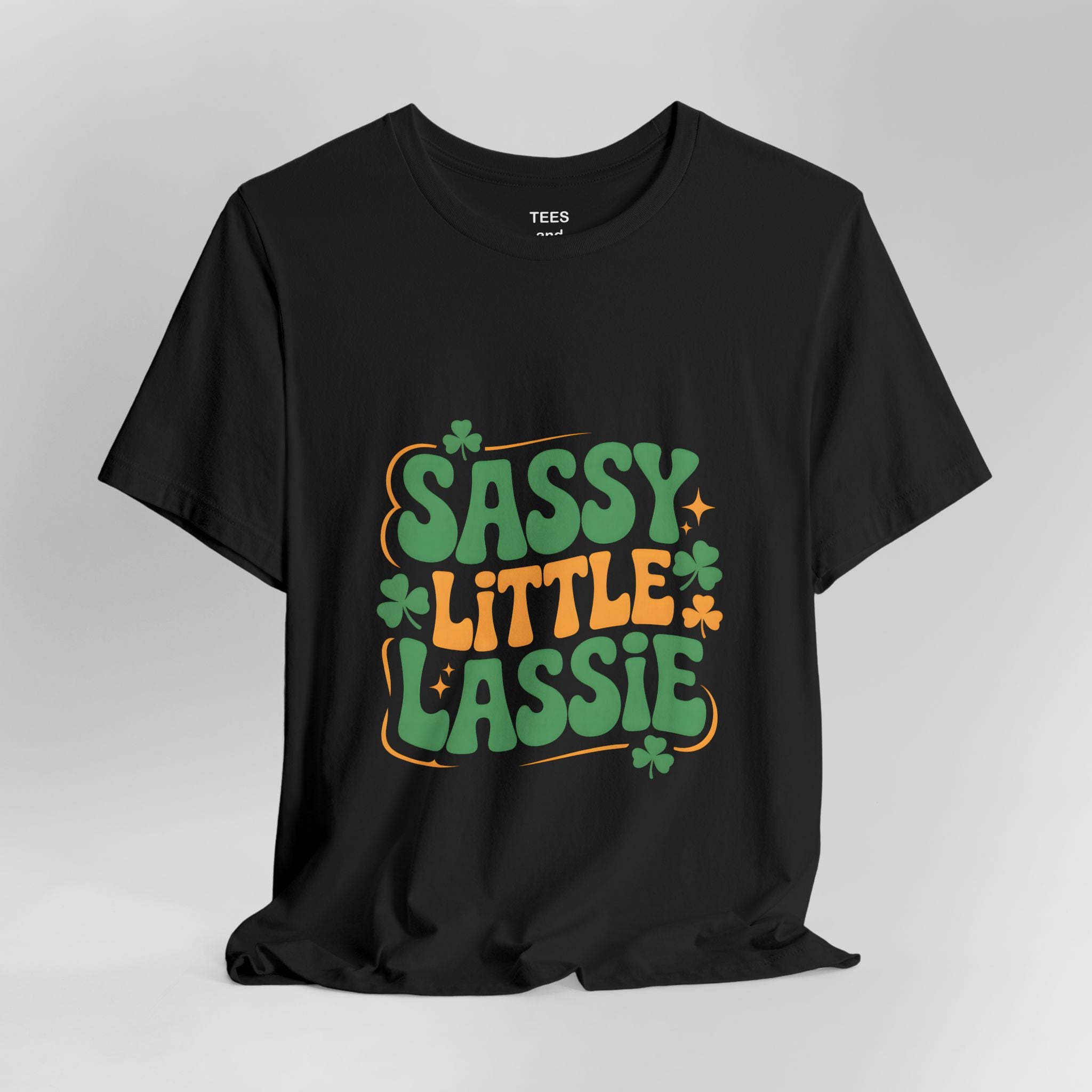 Sassy Little Lassie T-Shirt | St. Patrick's Day Shamrock Typography
