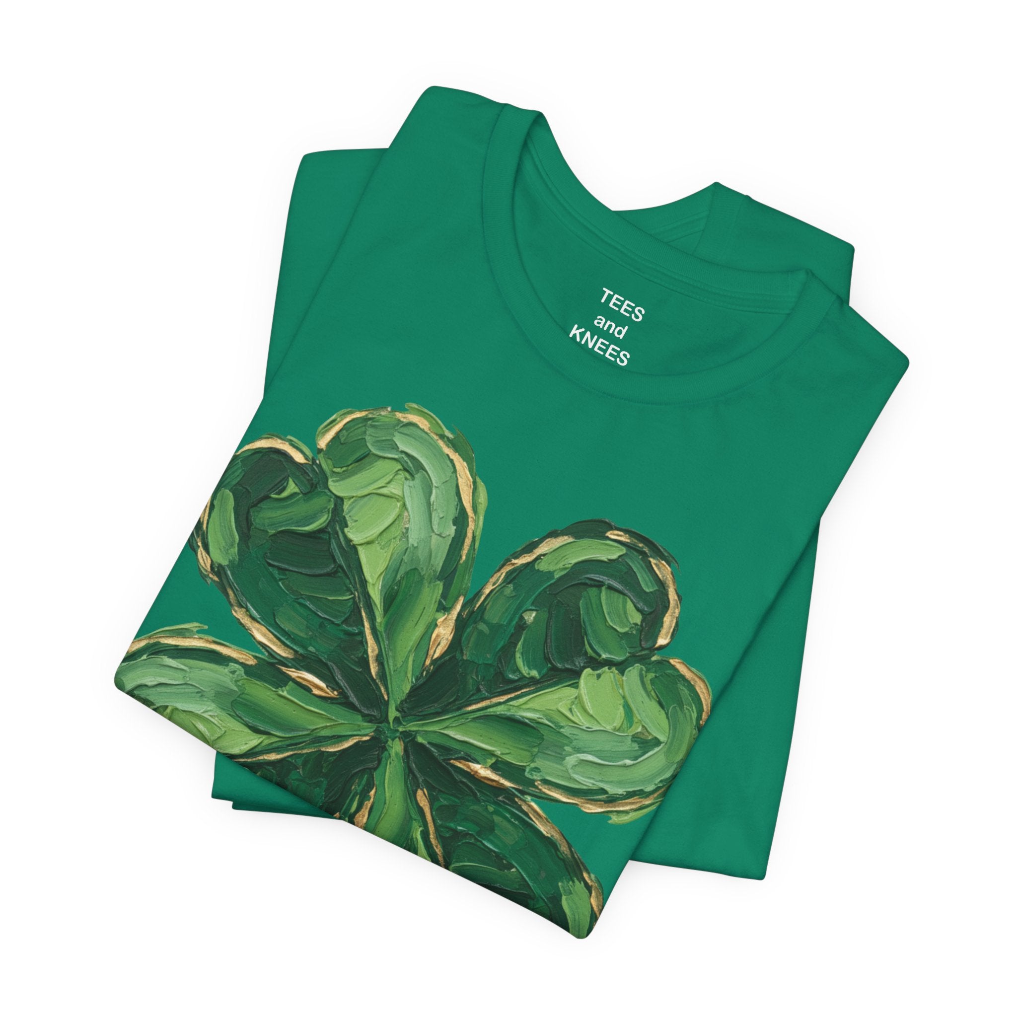 Green Four-Leaf Clover T-Shirt | Shamrock St. Patrick's Day Tee