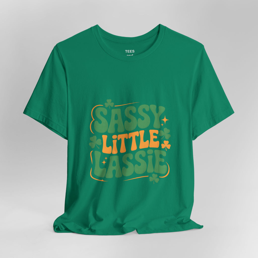 Sassy Little Lassie T-Shirt | St. Patrick's Day Shamrock Typography