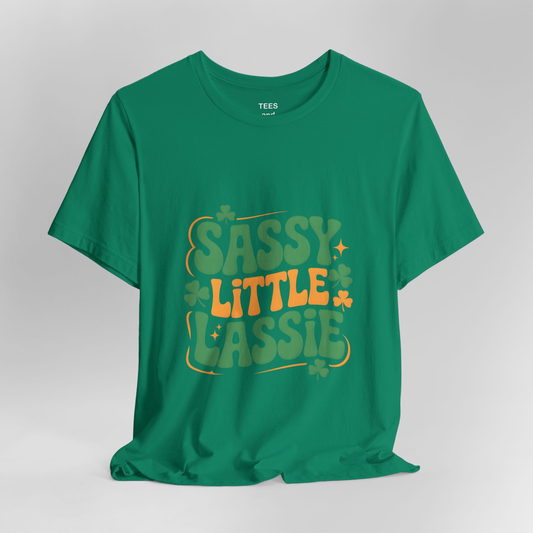 Sassy Little Lassie T-Shirt | St. Patrick's Day Shamrock Typography