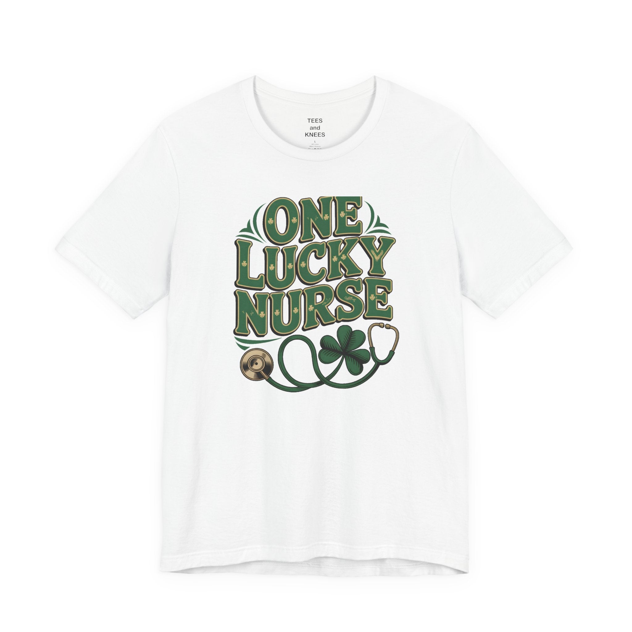 One Lucky Nurse T-Shirt | Stethoscope Shamrock St. Patrick's Day Nurse Tee