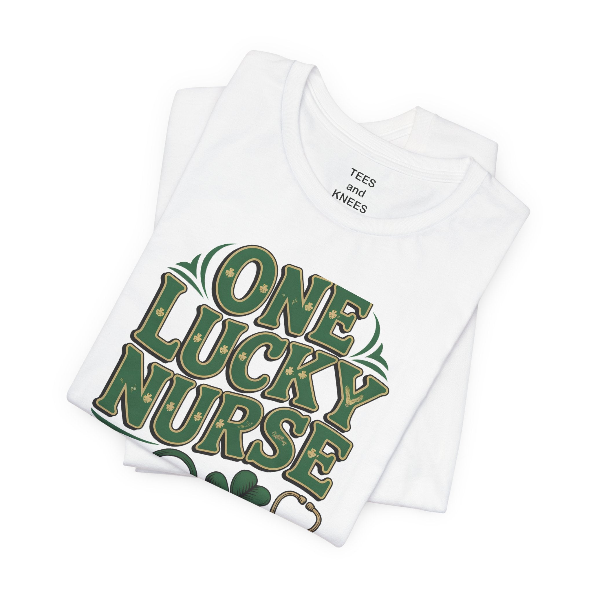 One Lucky Nurse T-Shirt | Stethoscope Shamrock St. Patrick's Day Nurse Tee