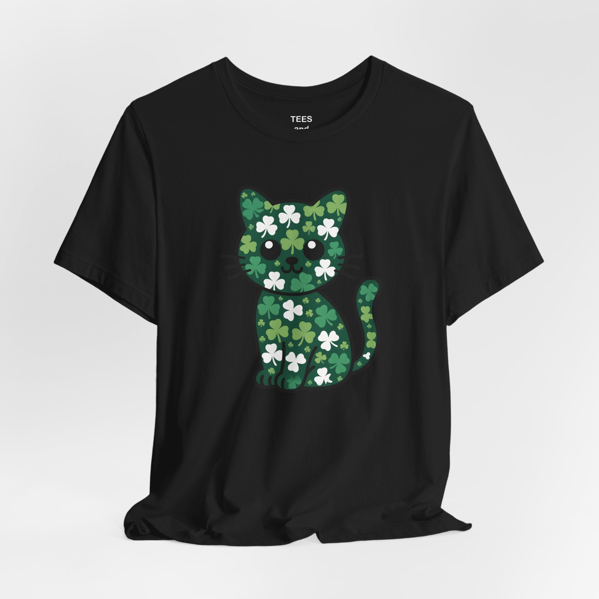 Lucky Cat St Patricks Day Shirt - Shamrock Kitty Tee