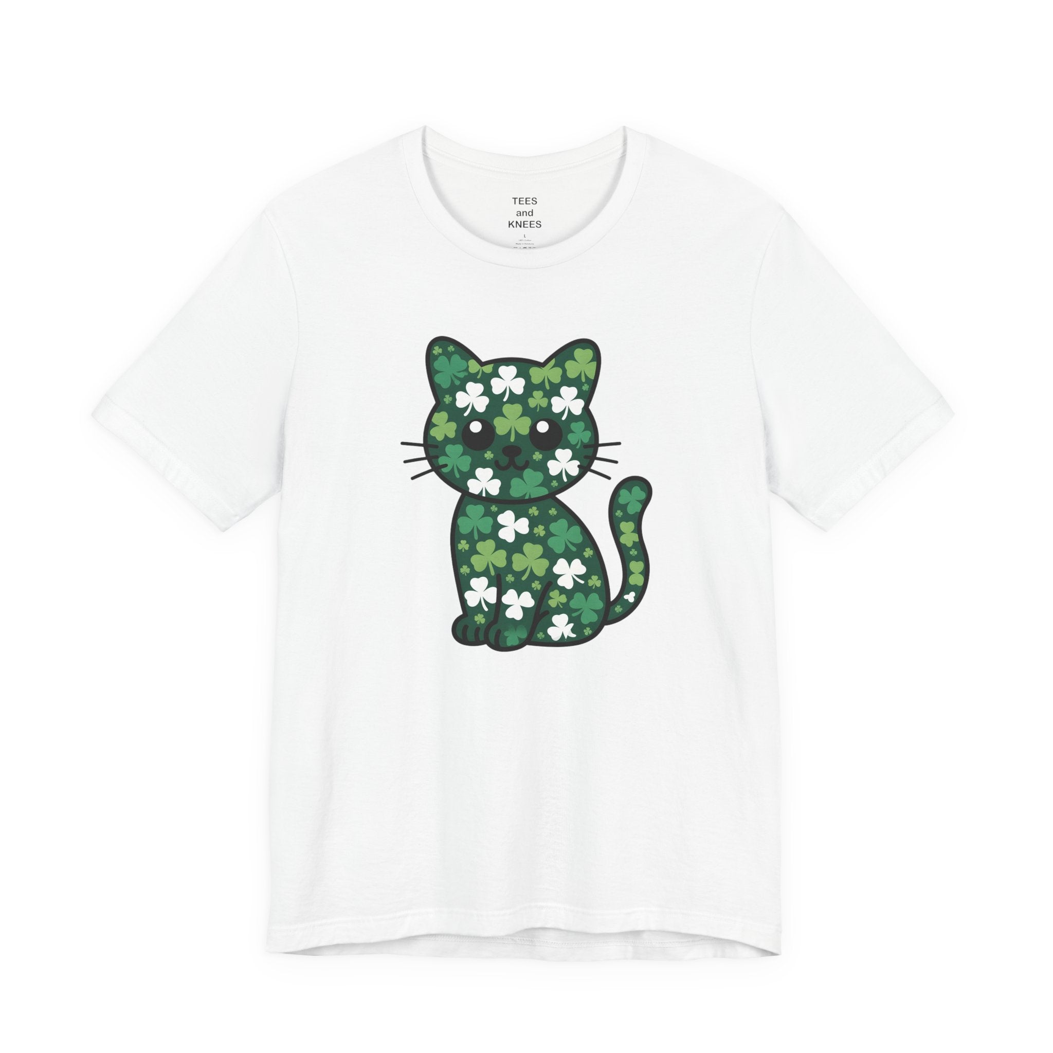 Lucky Cat St Patricks Day Shirt - Shamrock Kitty Tee