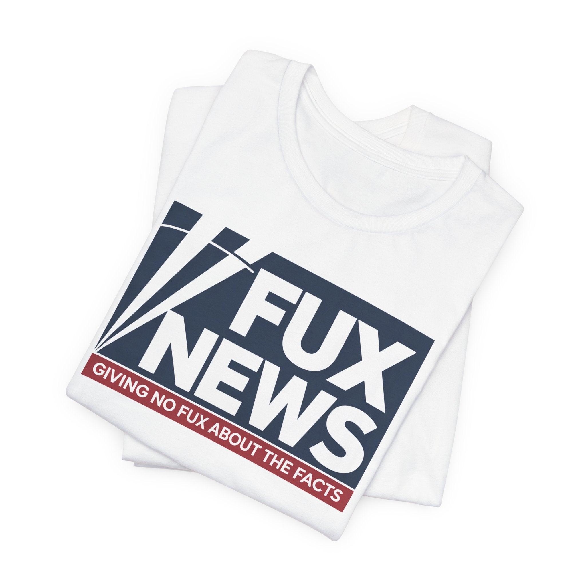 Graphic Tee — "FUX NEWS" Satirical Logo T‑Shirt (Giving No Fux About the Facts)