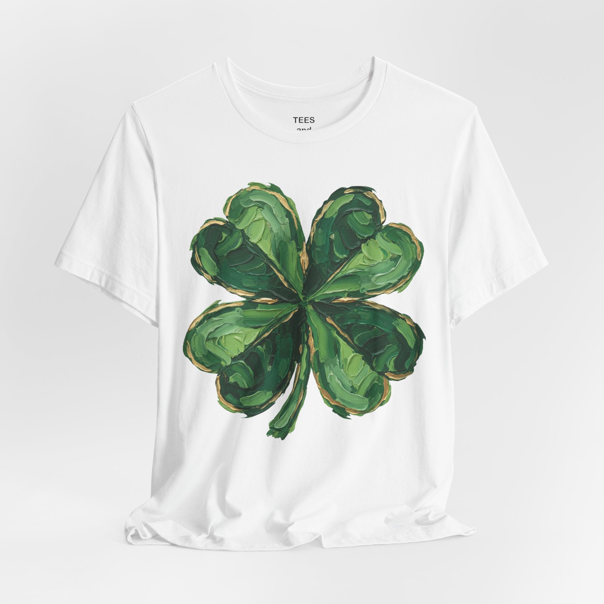 Green Four-Leaf Clover T-Shirt | Shamrock St. Patrick's Day Tee