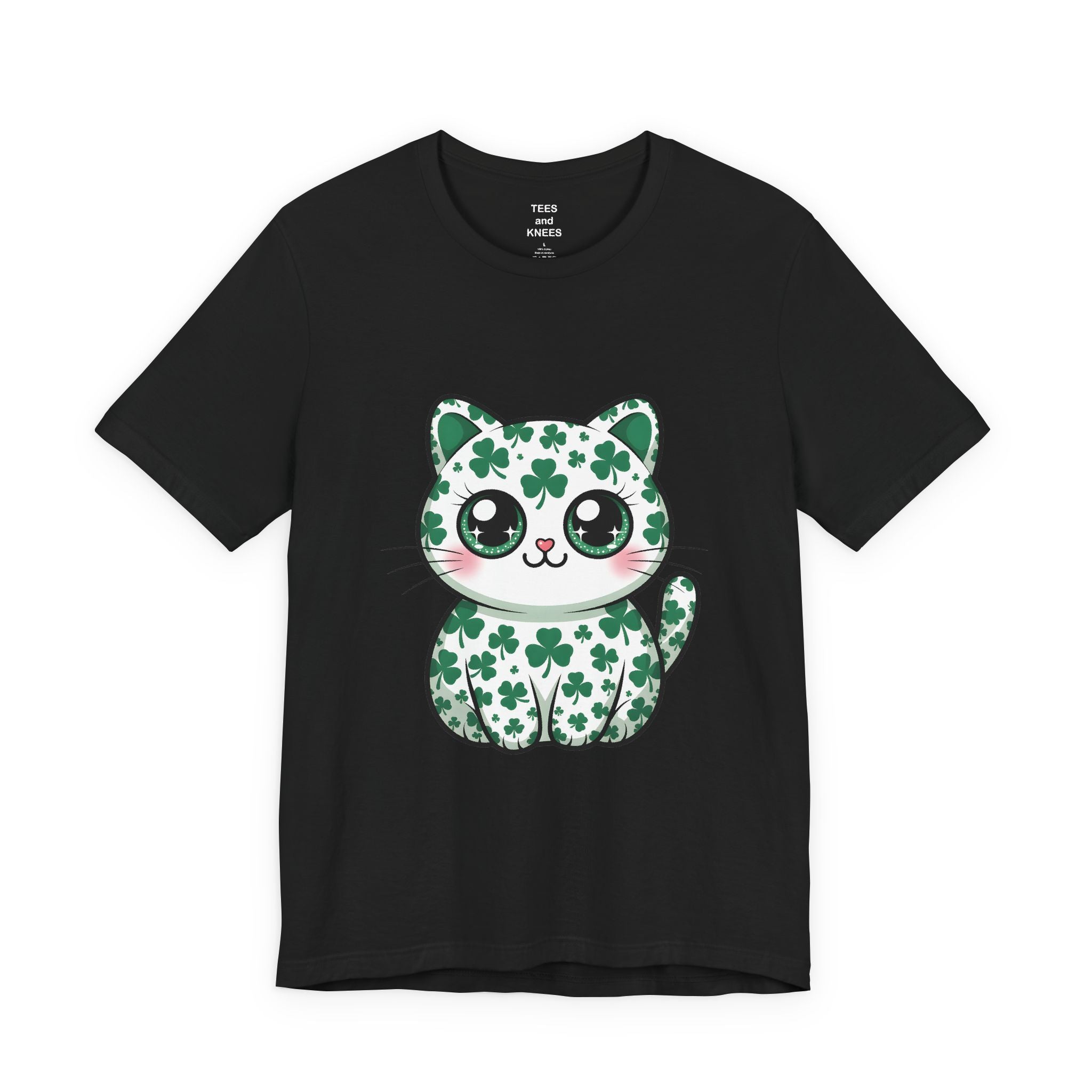 Lucky Cat St Patrick's Day Shirt | Shamrock Kitty Tee