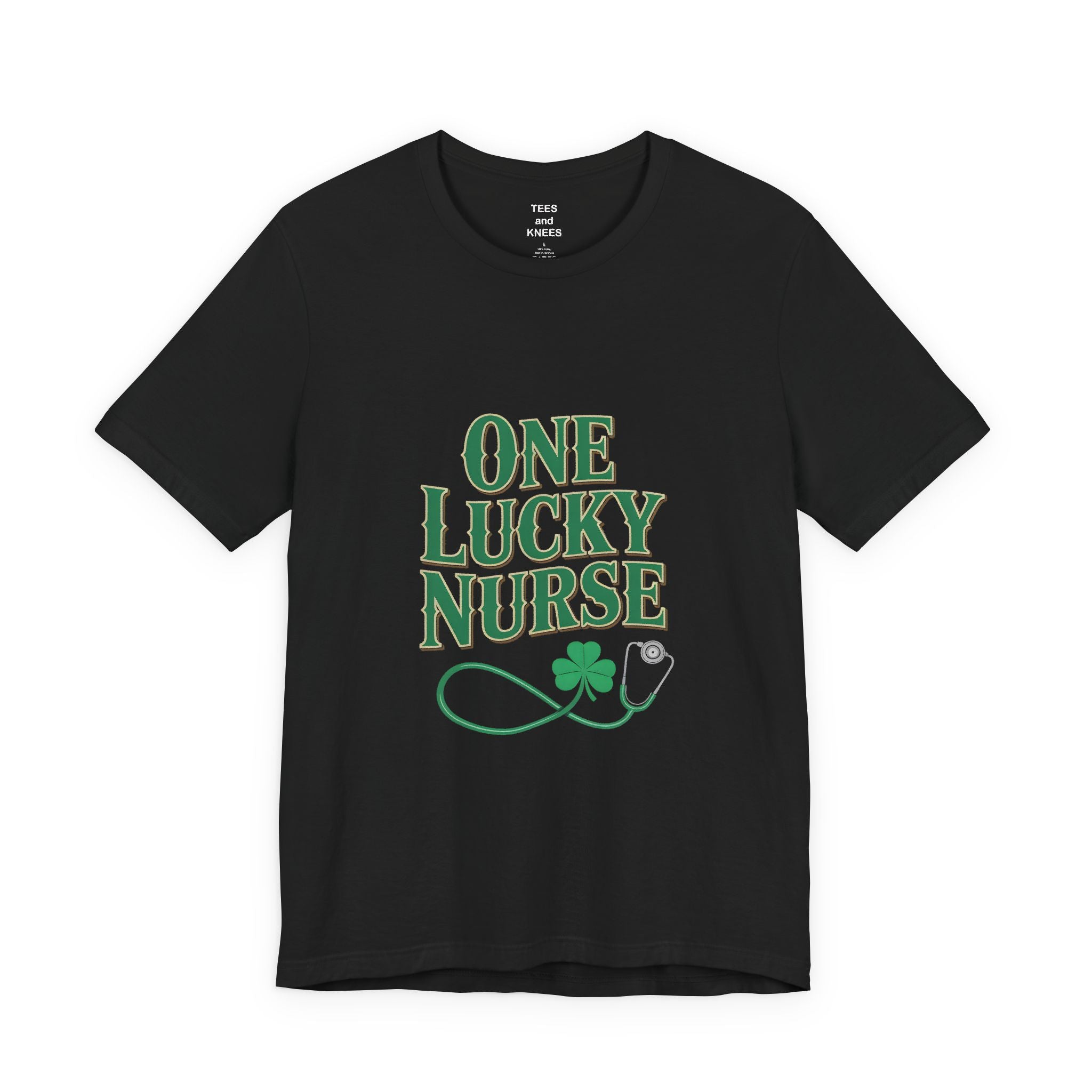 One Lucky Nurse T-Shirt | Stethoscope Shamrock St. Patrick's Day Nurse Tee
