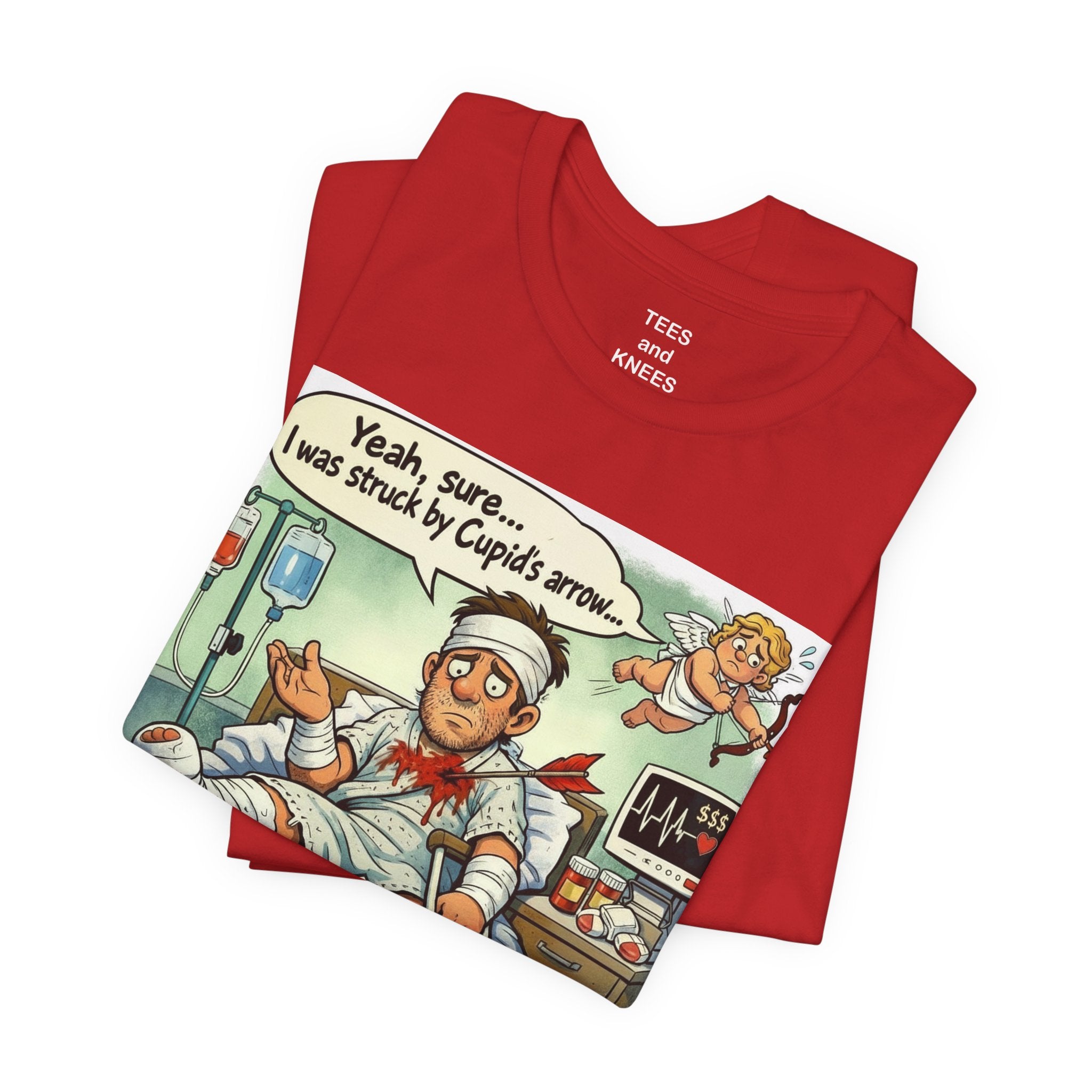 Graphic Tee — "But I Had No Health Insurance!!!" Vintage Comic Hospital Shirt