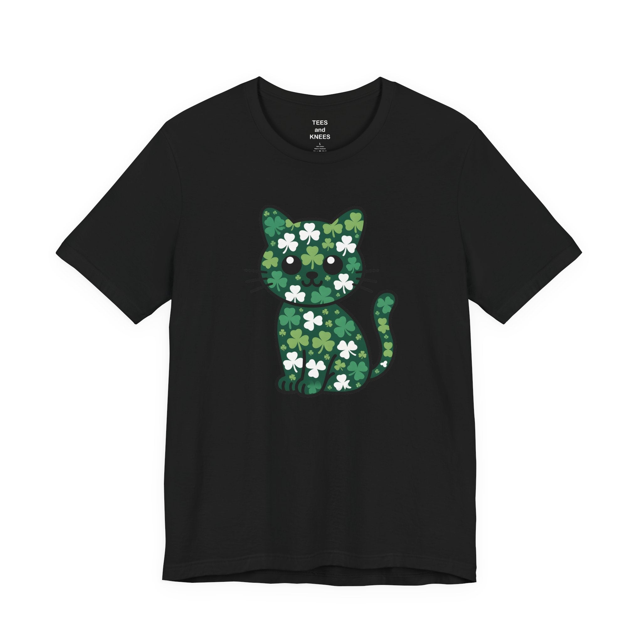 Lucky Cat St Patricks Day Shirt - Shamrock Kitty Tee