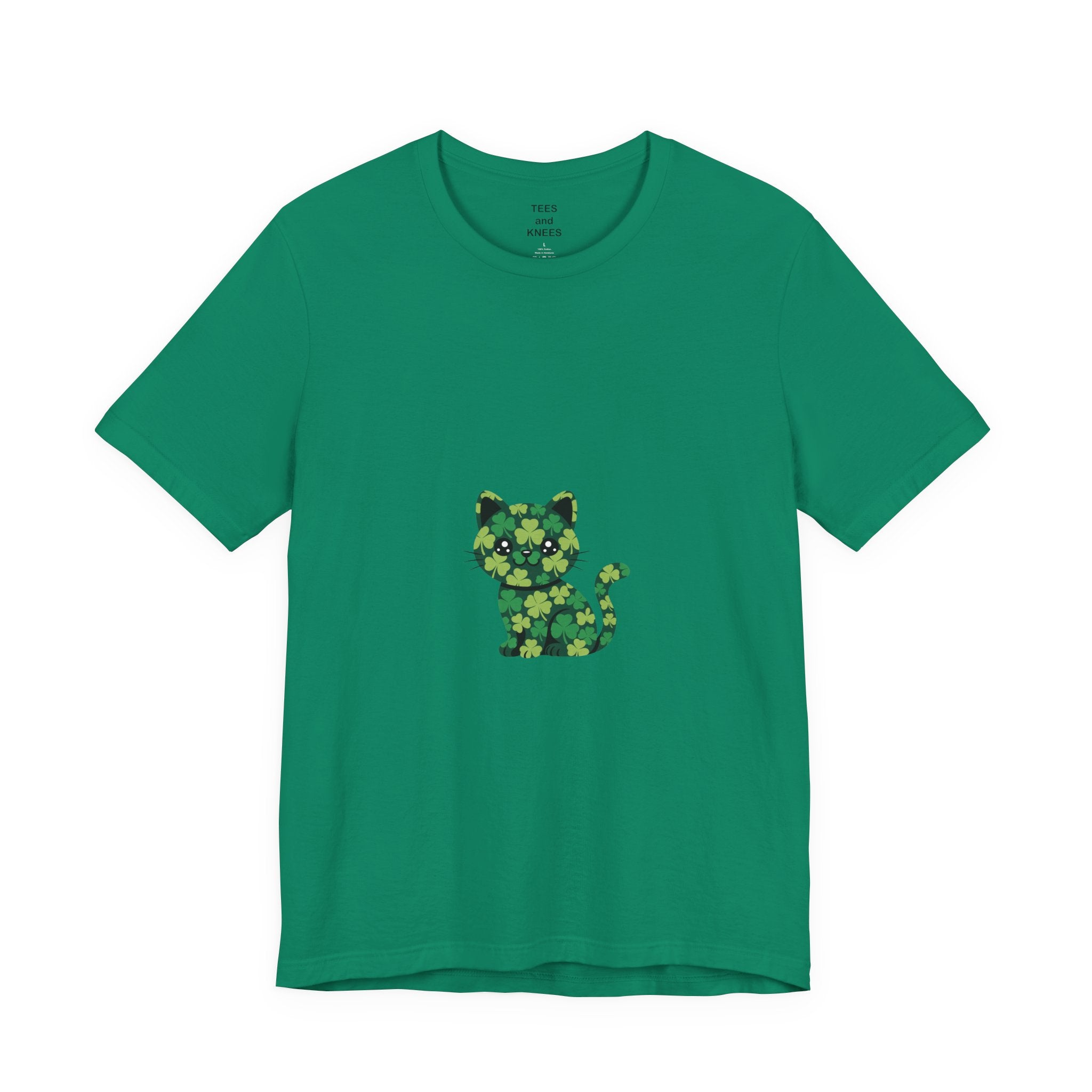 Lucky Cat St Patricks Day Shirt Irish Shamrock Cat Mom Cat Dad Tee