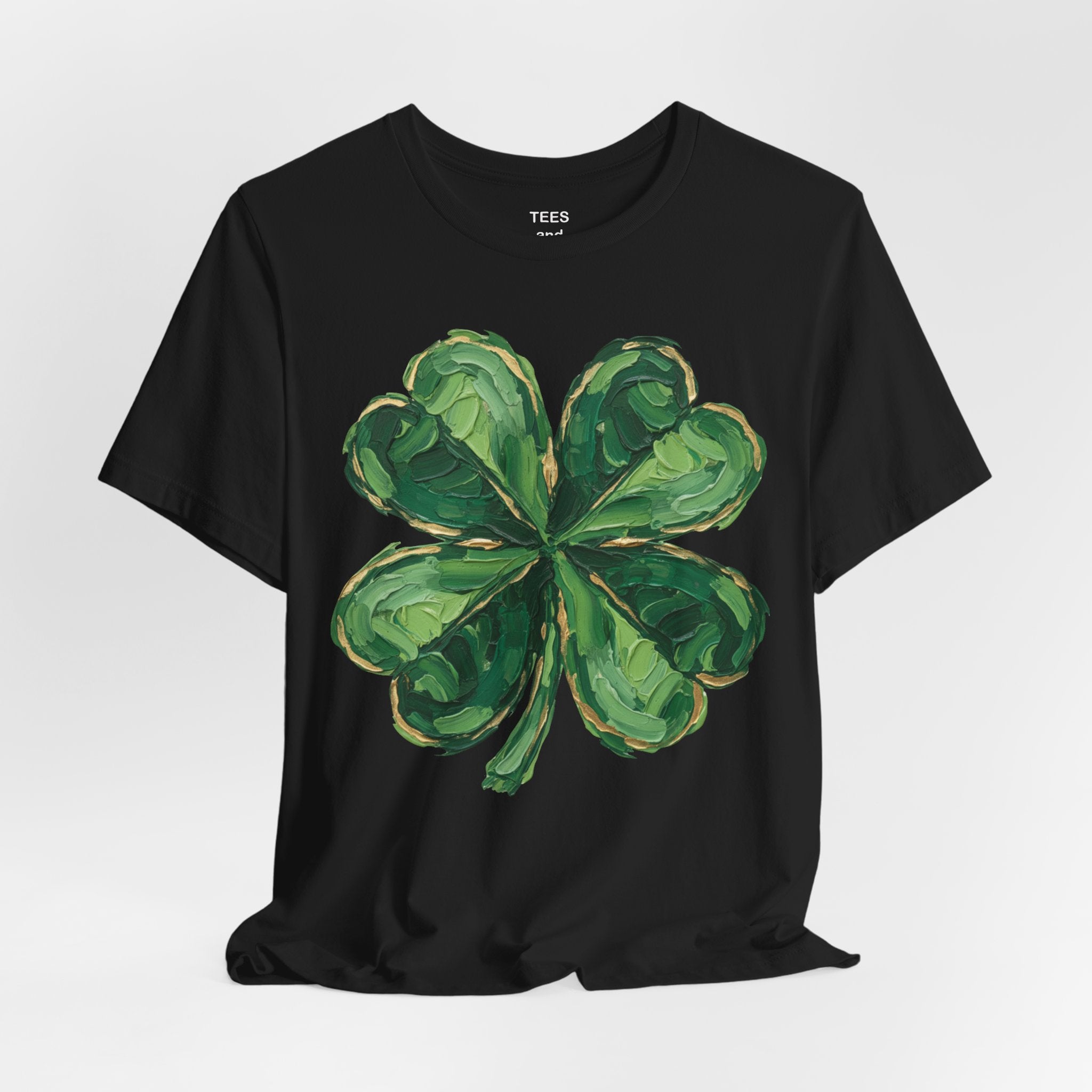 Green Four-Leaf Clover T-Shirt | Shamrock St. Patrick's Day Tee
