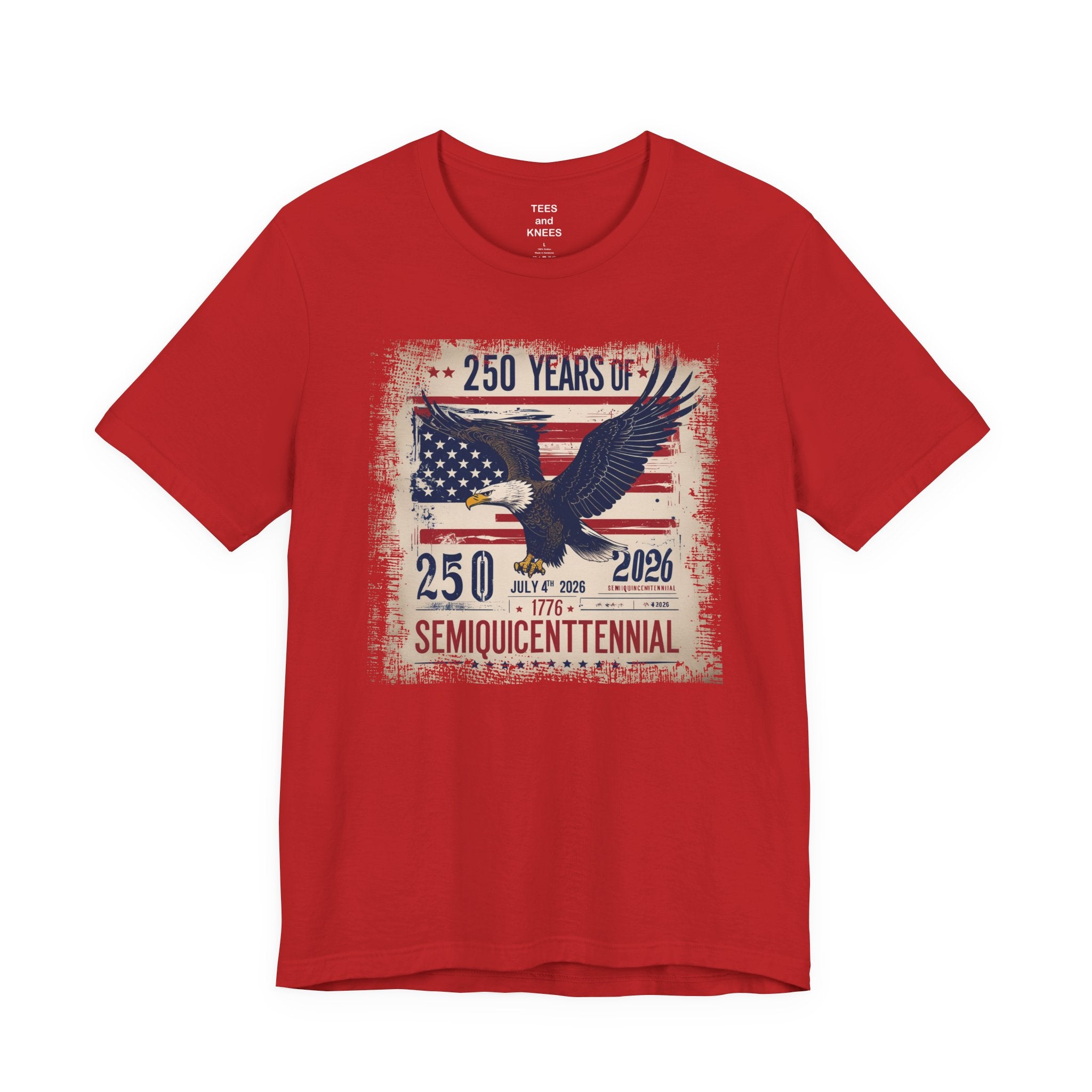 Semiquicentennial Eagle American Flag Tee 250 Years 1776-2026