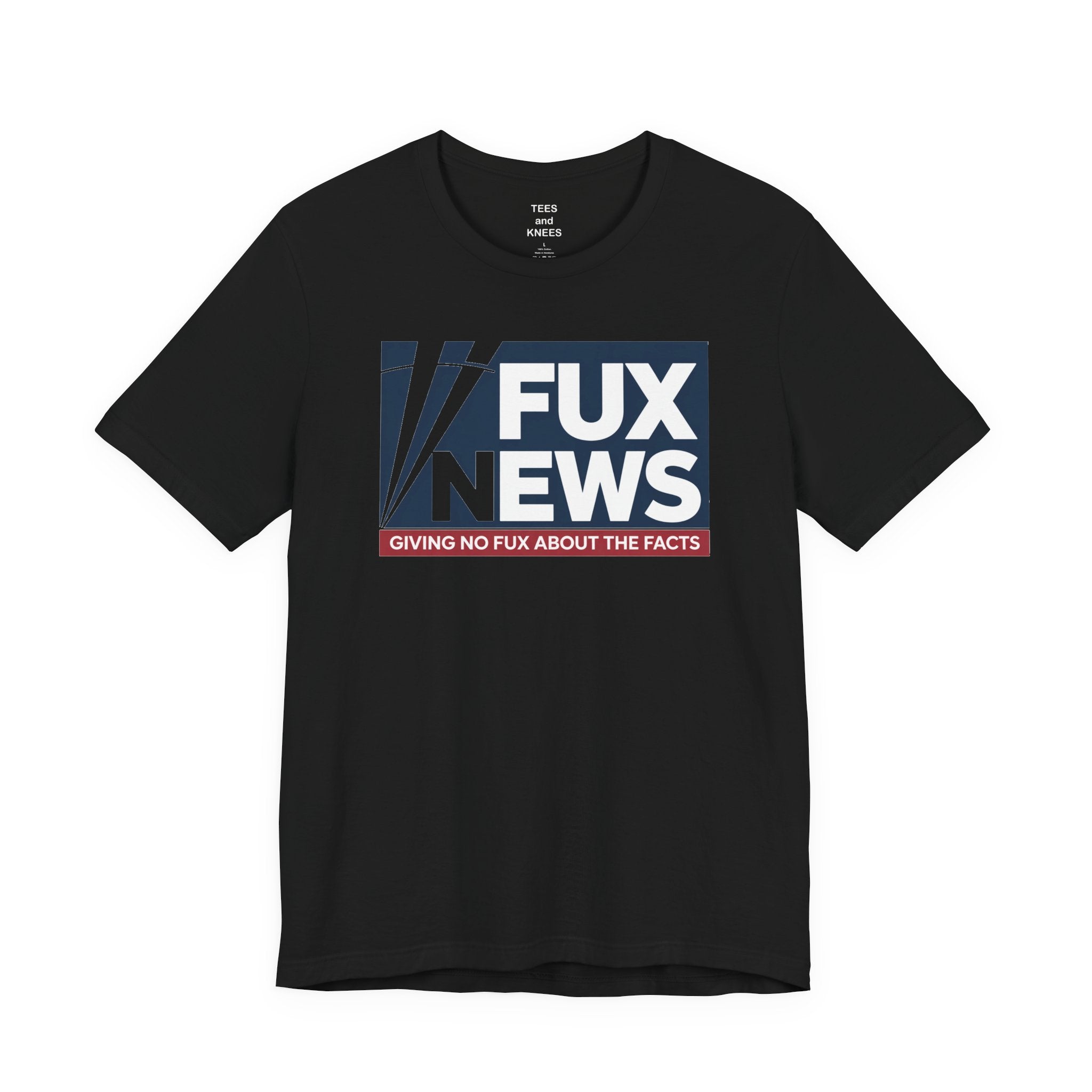 Graphic Tee — "FUX NEWS" Satirical Logo T‑Shirt (Giving No Fux About the Facts)