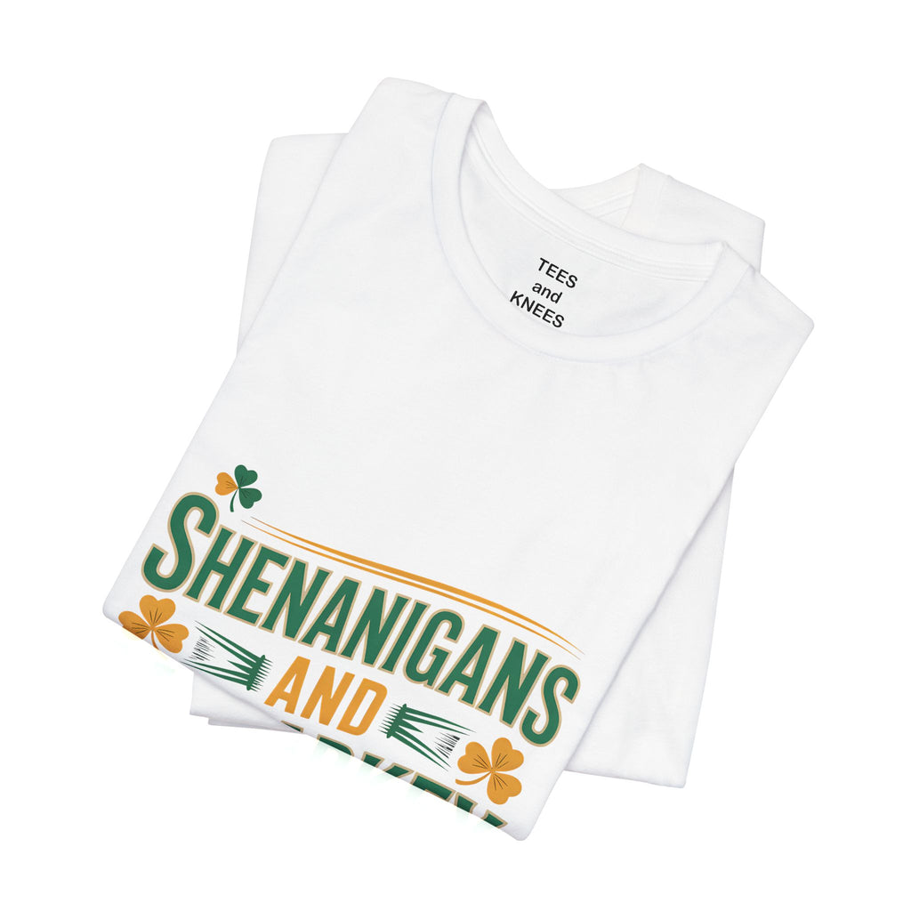 Shenanigans and Malarkey T-Shirt | St. Patrick's Day Shamrock Typography Tee