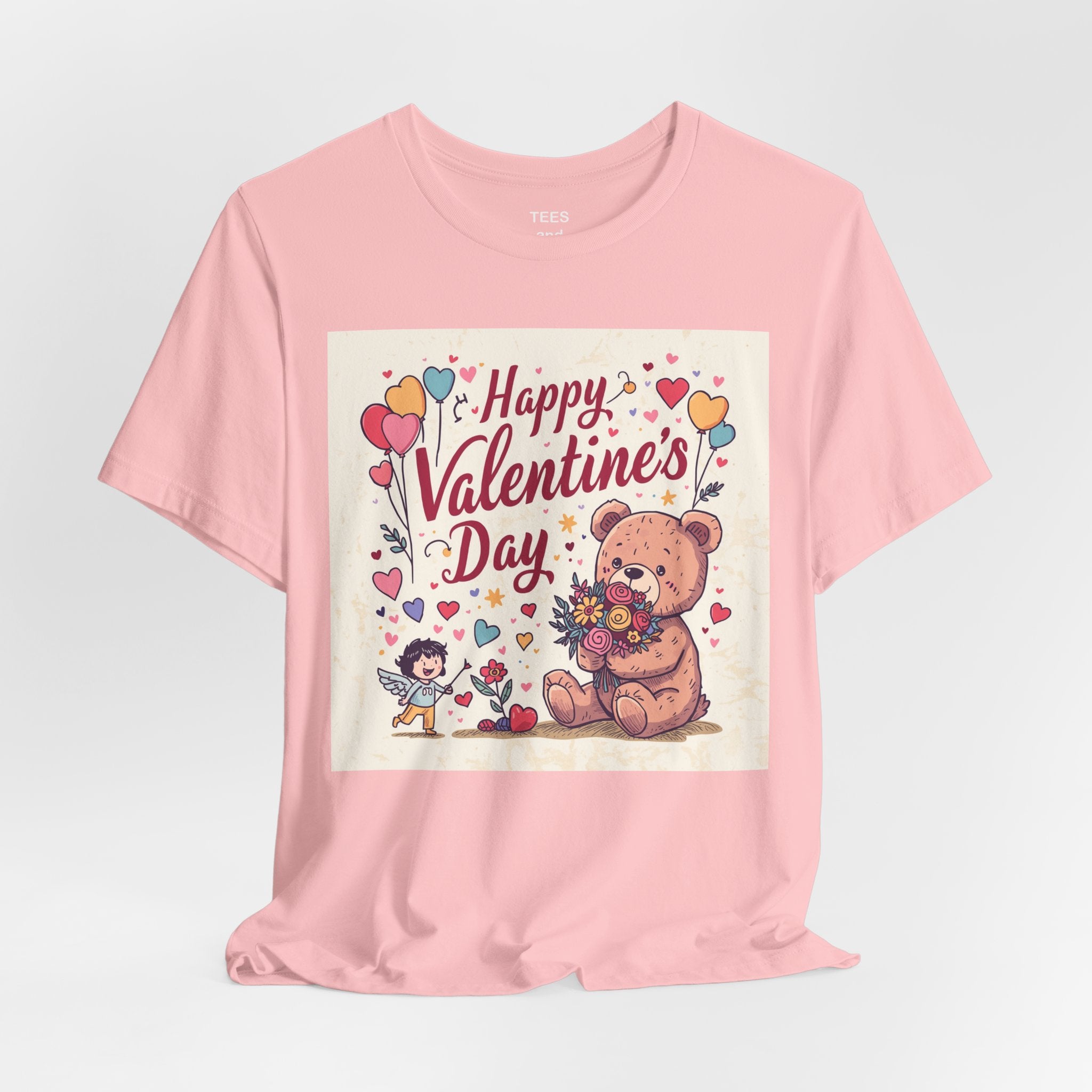 Valentine's Day Teddy Bear Tee - Happy Valentine's Day Graphic Shirt