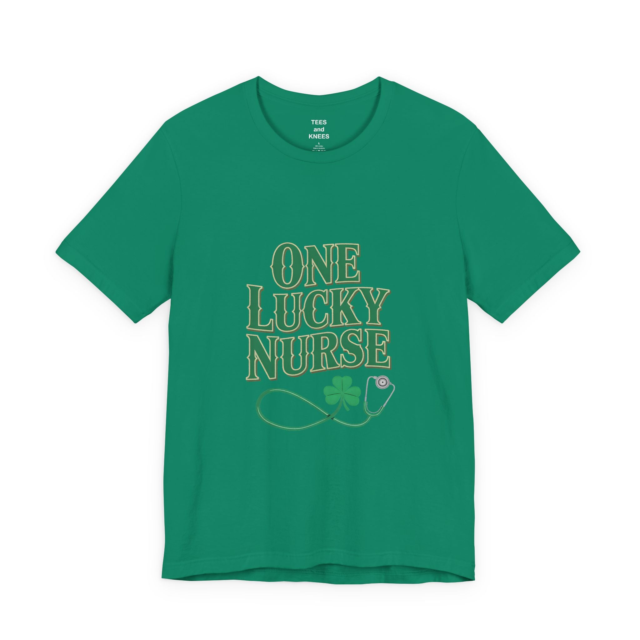 One Lucky Nurse T-Shirt | Stethoscope Shamrock St. Patrick's Day Nurse Tee