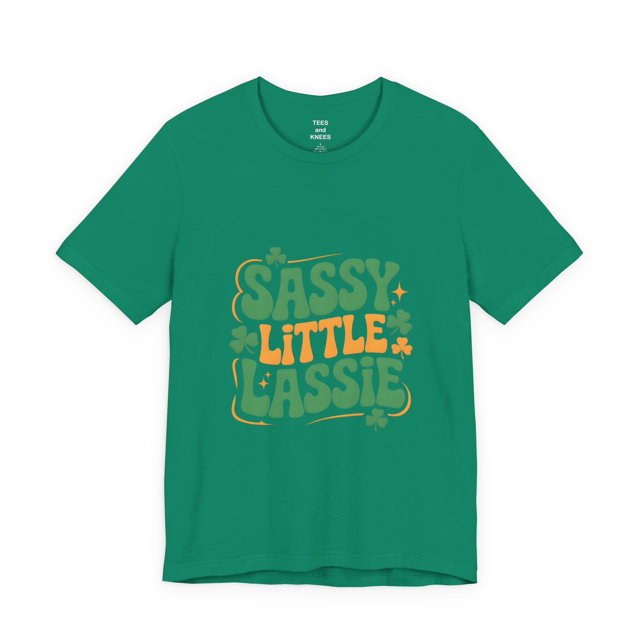 Sassy Little Lassie T-Shirt | St. Patrick's Day Shamrock Typography