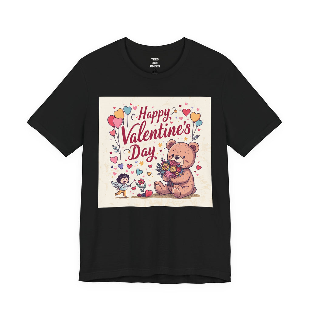 Valentine's Day Teddy Bear Tee - Happy Valentine's Day Graphic Shirt