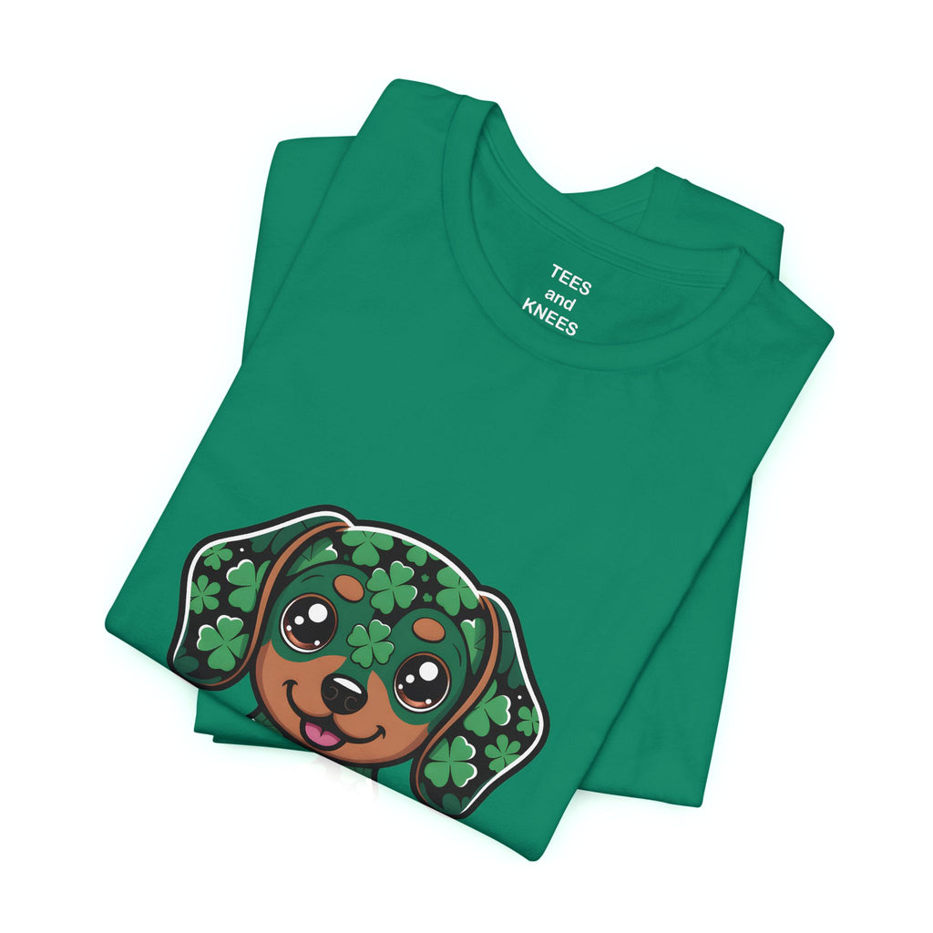 Clover Puppy Tee | St. Patrick's Day Lucky Dog Shirt