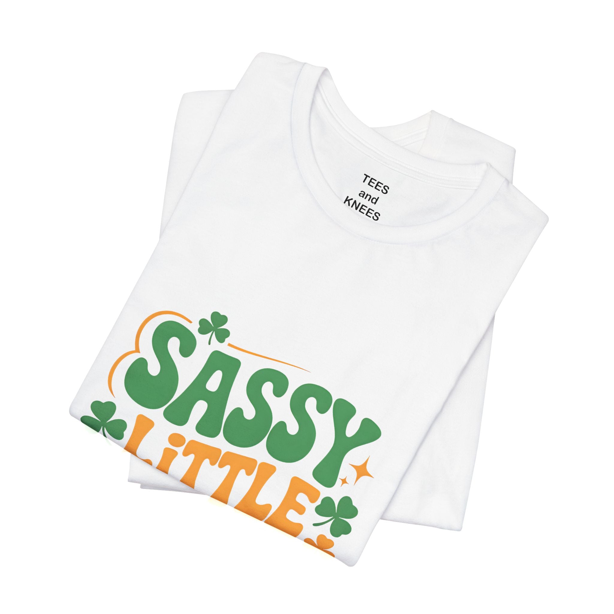 Sassy Little Lassie T-Shirt | St. Patrick's Day Shamrock Typography