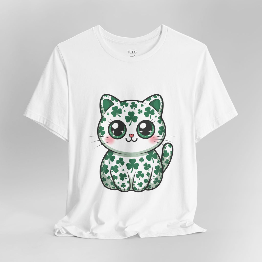 Lucky Cat St Patrick's Day Shirt | Shamrock Kitty Tee