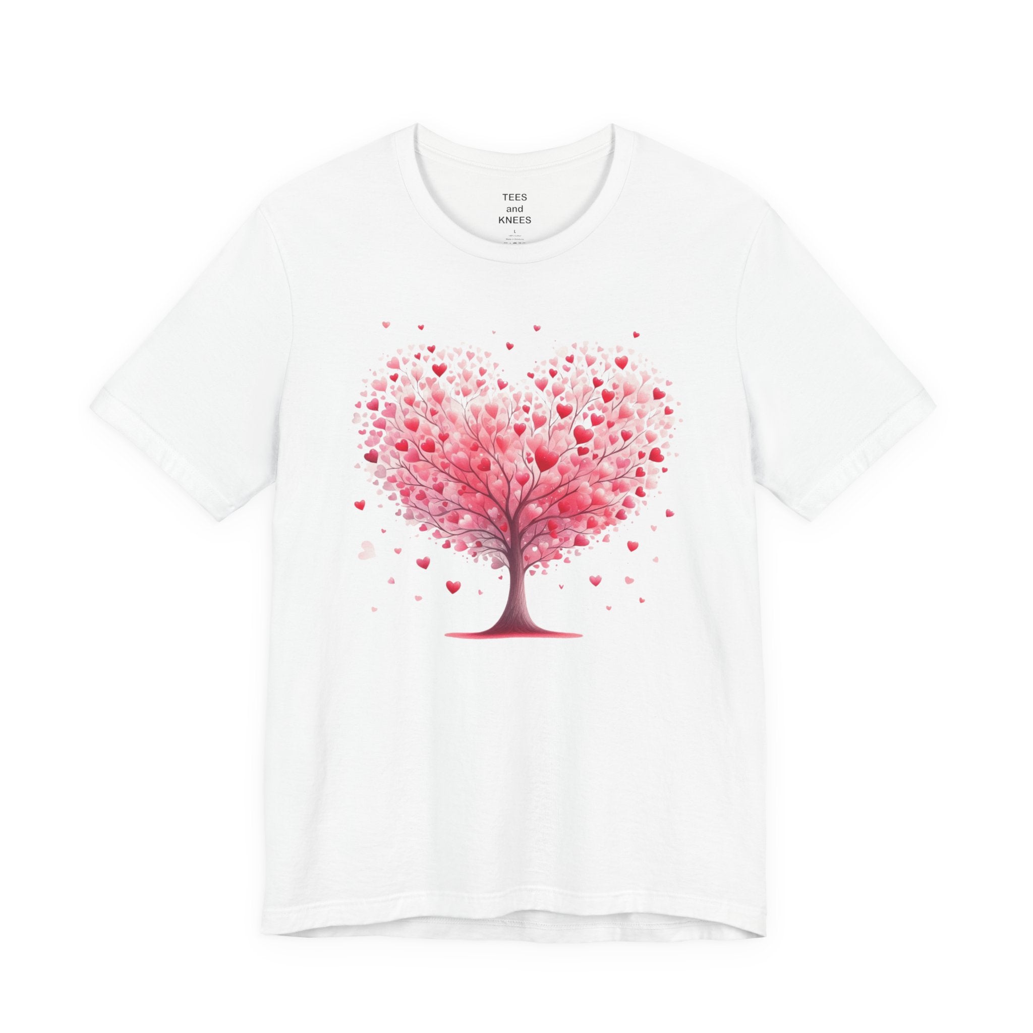 Heart Tree Tee | Pink Heart Tree Illustration, Valentines Shirt