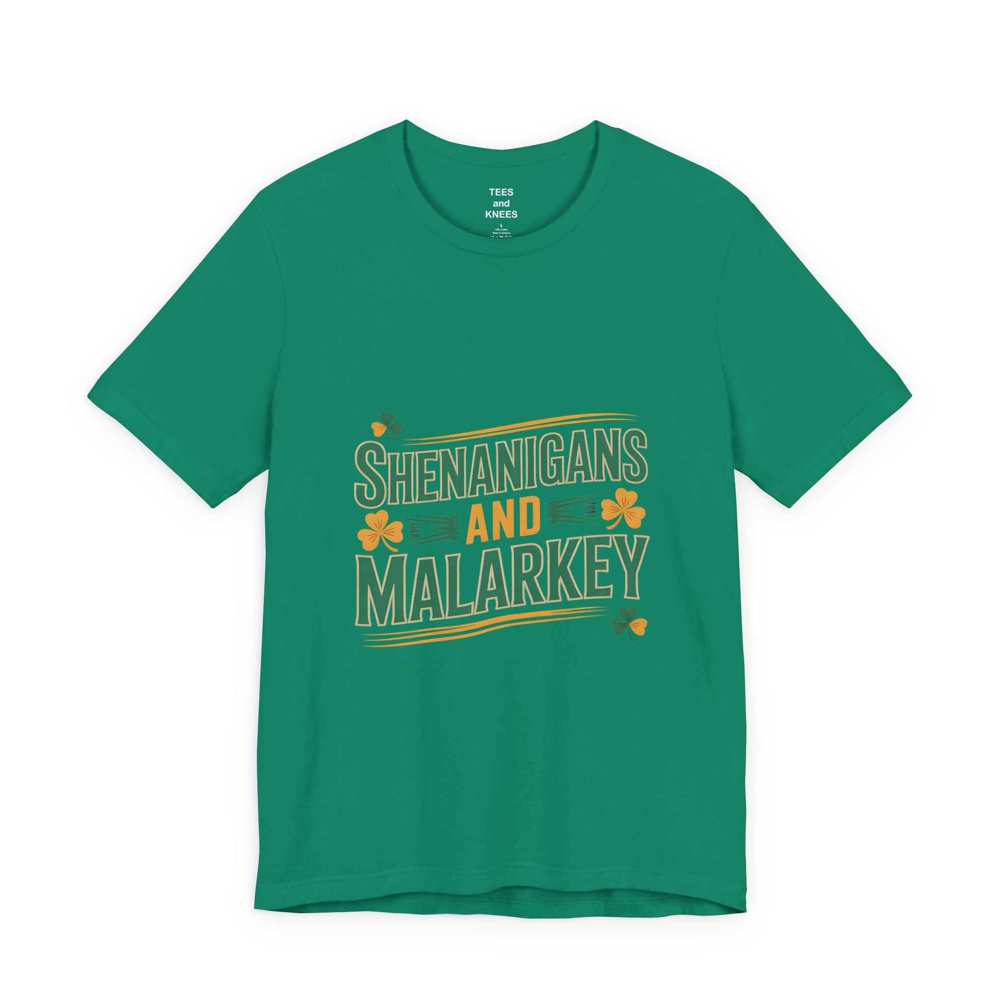 Shenanigans and Malarkey T-Shirt | St. Patrick's Day Shamrock Typography Tee