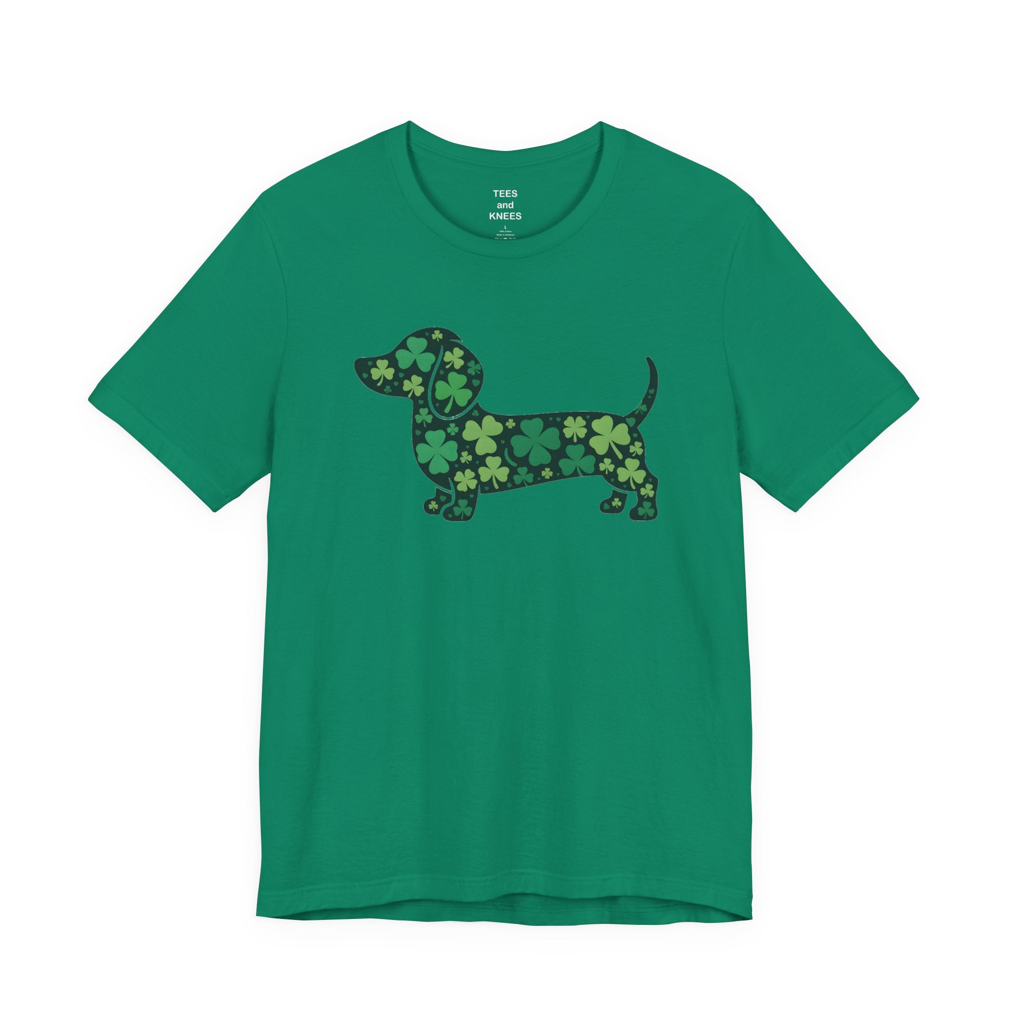 Shamrock Dachshund Puppy Tee | St. Patrick's Day Clover Dog Shirt
