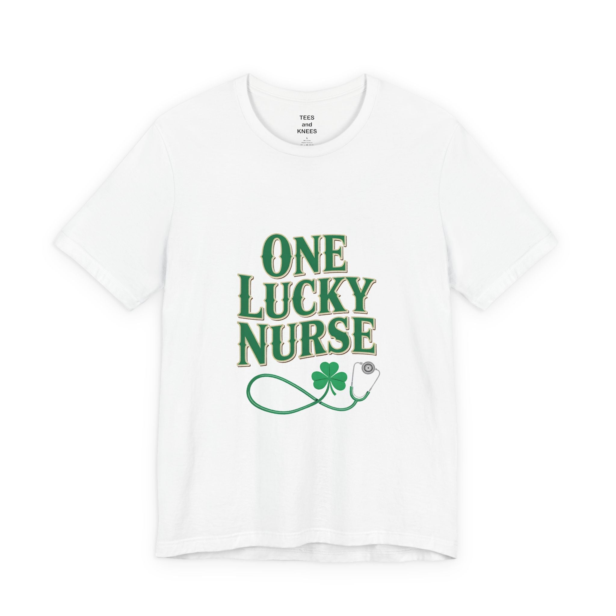 One Lucky Nurse T-Shirt | Stethoscope Shamrock St. Patrick's Day Nurse Tee