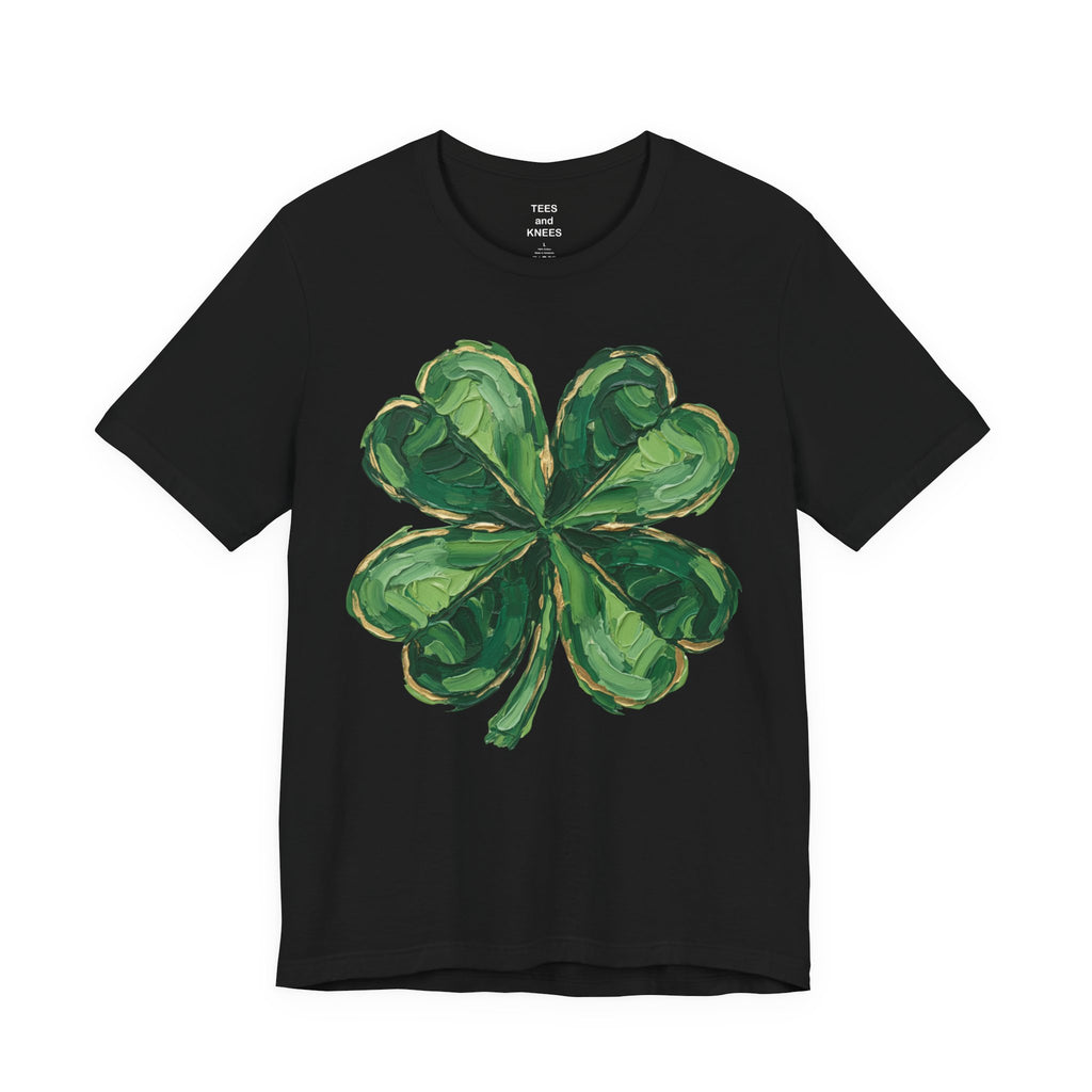 Green Four-Leaf Clover T-Shirt | Shamrock St. Patrick's Day Tee