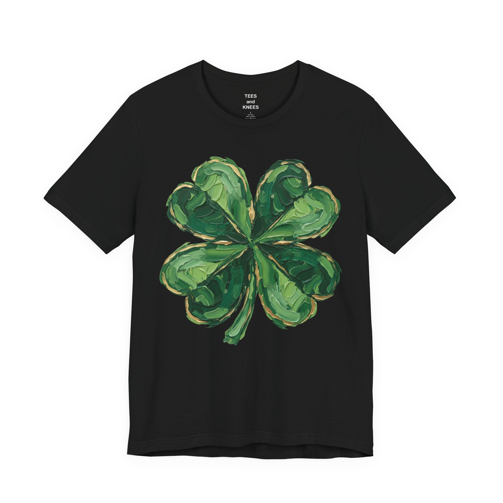 Green Four-Leaf Clover T-Shirt | Shamrock St. Patrick's Day Tee