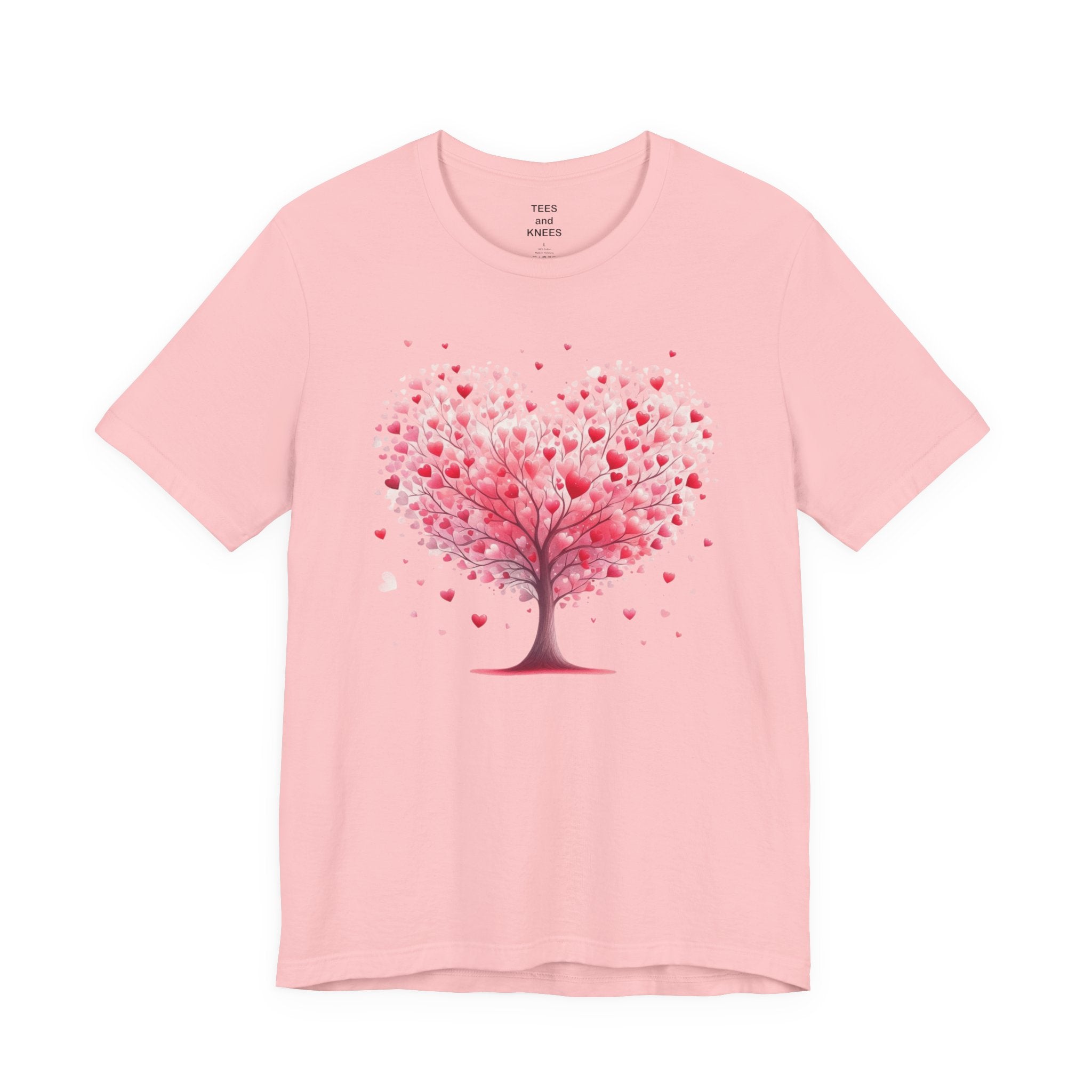 Heart Tree Tee | Pink Heart Tree Illustration, Valentines Shirt