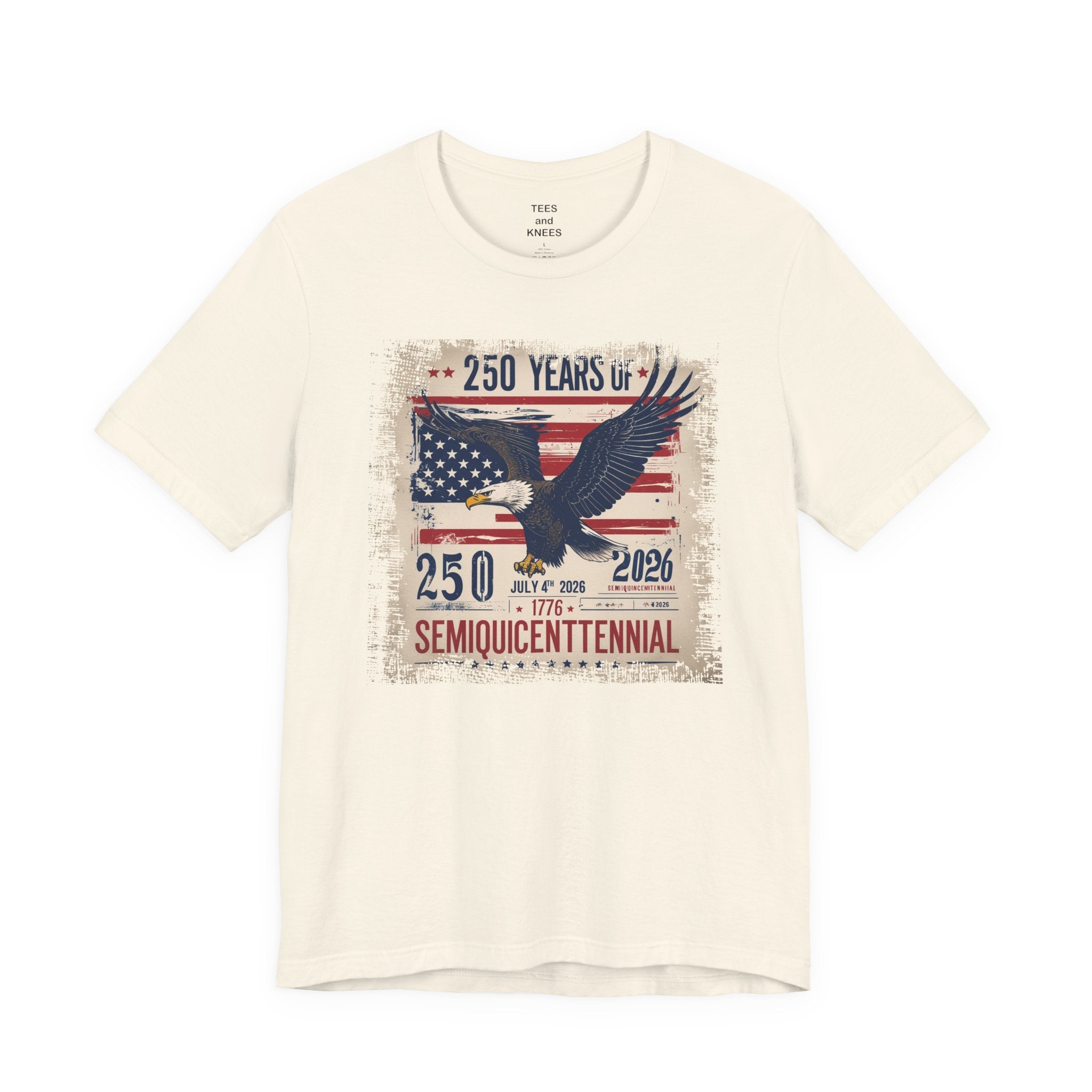 Semiquicentennial Eagle American Flag Tee 250 Years 1776-2026