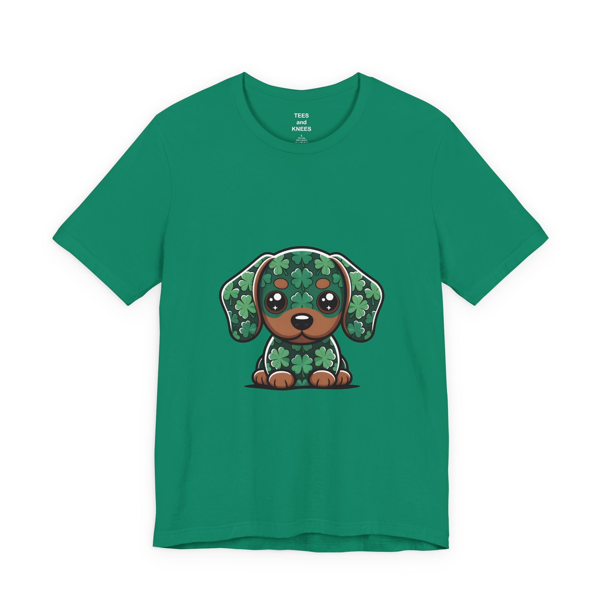 Shamrock Dachshund Puppy Tee | St. Patrick's Day Clover Dog Shirt
