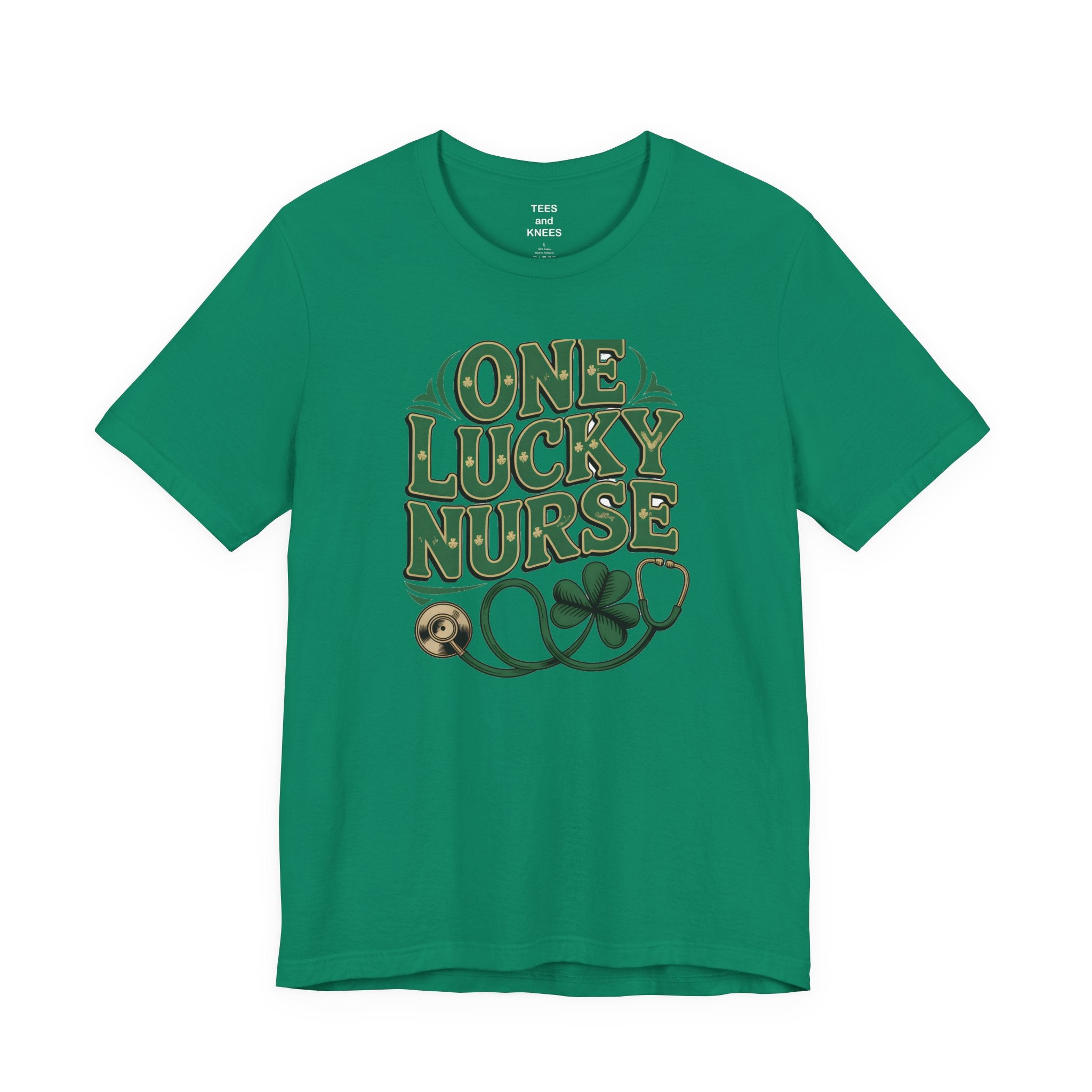 One Lucky Nurse T-Shirt | Stethoscope Shamrock St. Patrick's Day Nurse Tee